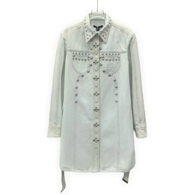 Louis Vuitton Louis Vuitton Light Blue Cotton Dress for Women 0089 Size S / US 4 / IT 40 - 1 Thumbnail