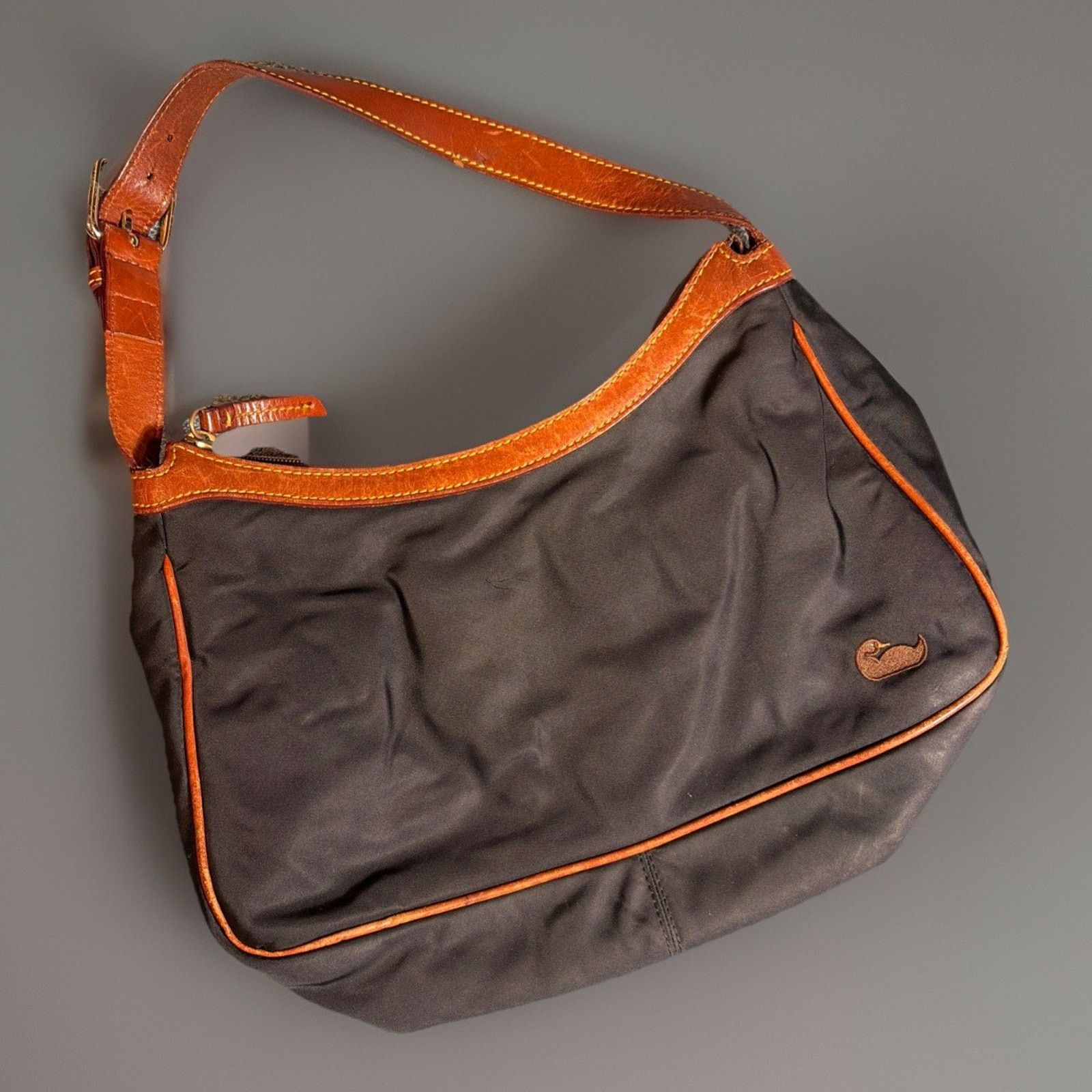 Dooney & Bourke Dooney & Bourke Black Nylon Hobo Shoulder Handbag Preowned Size ONE SIZE - 1 Thumbnail