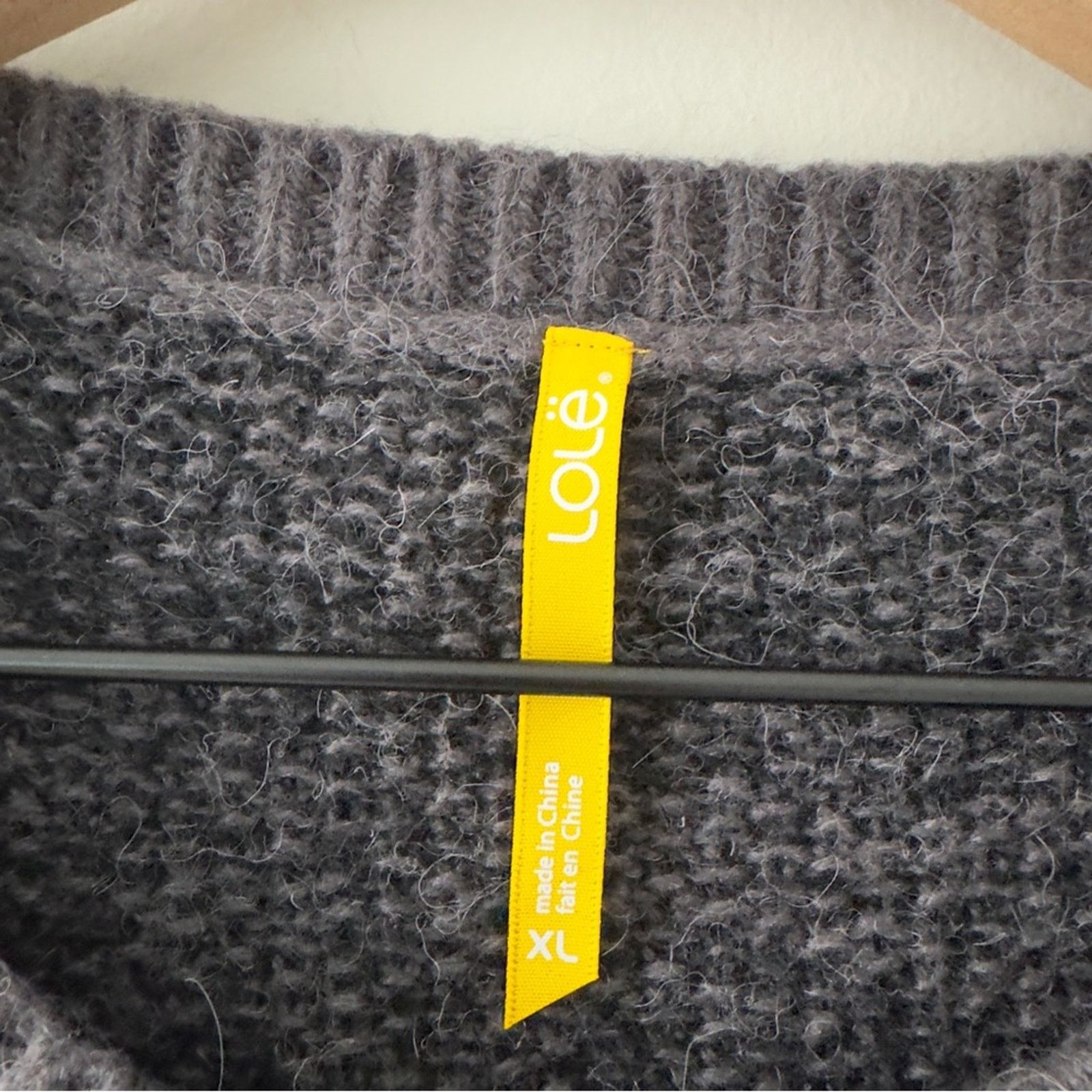 Other Lole Alpaca Blend Charcoal tight Knit Sweater crew neck Warm Size XL / US 12-14 / IT 48-50 - 8 Thumbnail