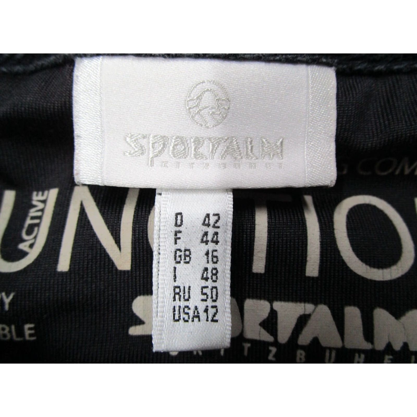 Vintage SPORTALM Shirt Women 12 Black 1/2 Zip Polo 3/4 Sleeve Pullover Quick Dry Active Size M / US 6-8 / IT 42-44 - 3 Thumbnail