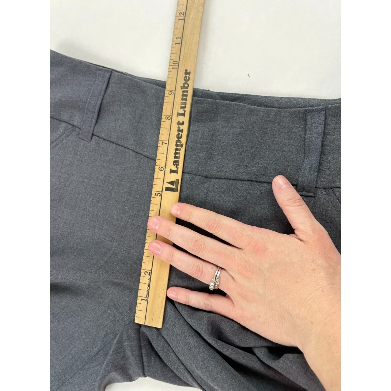 Vintage Daisy Fuentes Pants Women's 4 Gray Straight Leg Mid Rise Favorite Fit Dress Pants Size 27" / US 4 / IT 40 - 4 Thumbnail