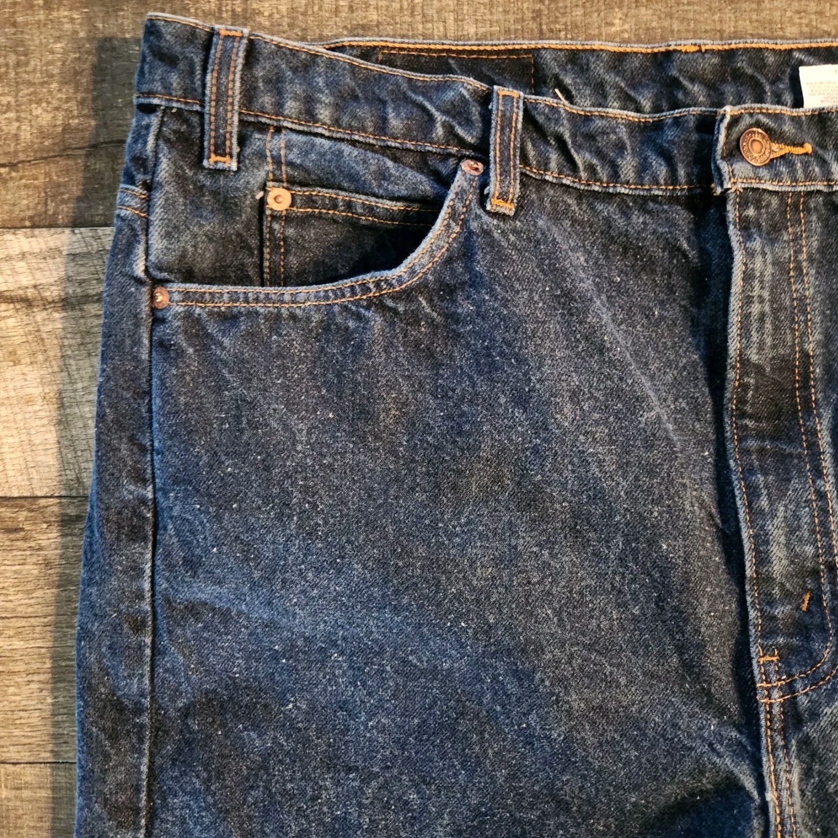Levi's VINTAGE Levis 505 Orange Tab Jeans Regular 42x30 Denim Blue Mens 90s Straight Belt Pockets Comfortable Regular Fit Denim Blue Mens Jeans 90s Theme Size US 42 / EU 58 - 5 Thumbnail