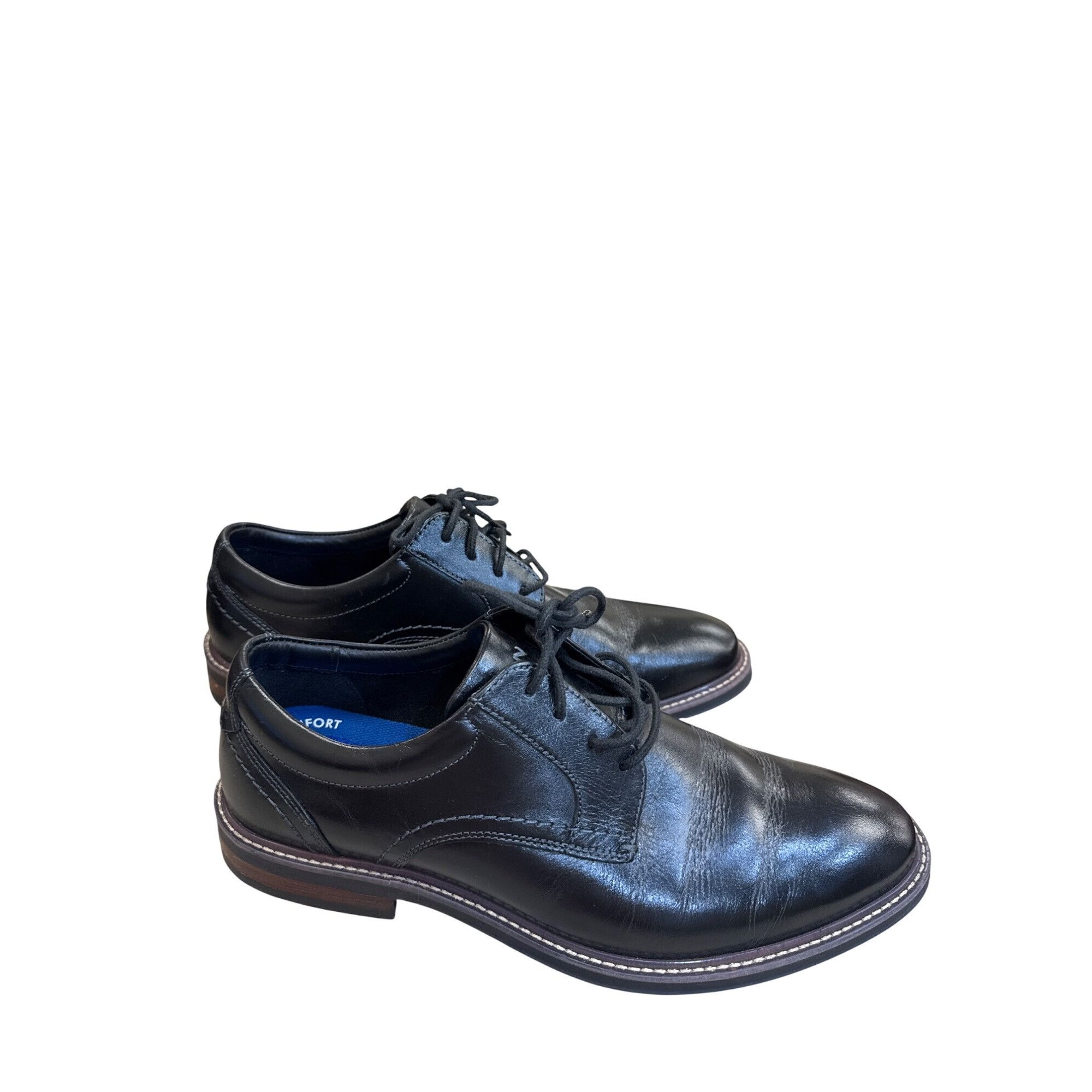 Nunn Bush Nunn Bush Mens Black Leather Oxford Dress Shoes Size 9M SKU Size US 9 / EU 42 - 4 Thumbnail