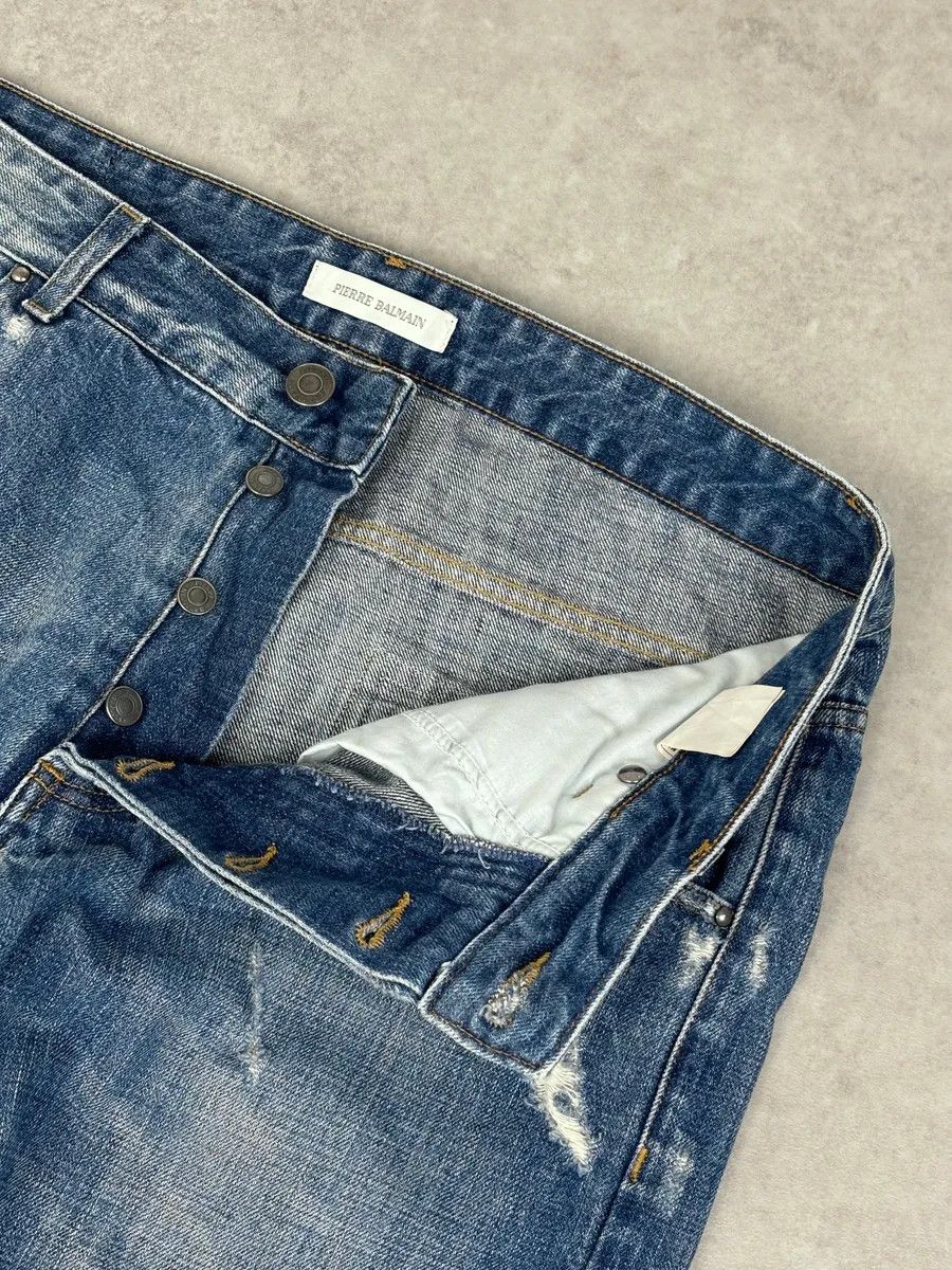 Pierre Balmain SS2012 Pierre Balmain Light Blue Denim Distressed Jeans Size US 31 - 9 Thumbnail