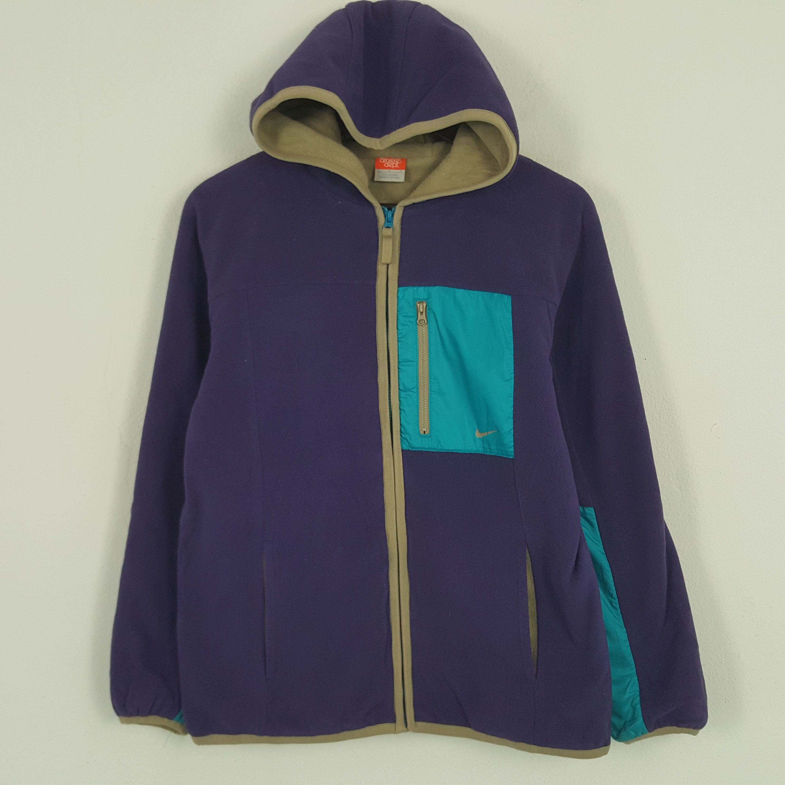 Nike × Vintage Vintage Nike Fleece Zipper Jacket With Hoodies Size US S / EU 44-46 / 1 - 1 Thumbnail