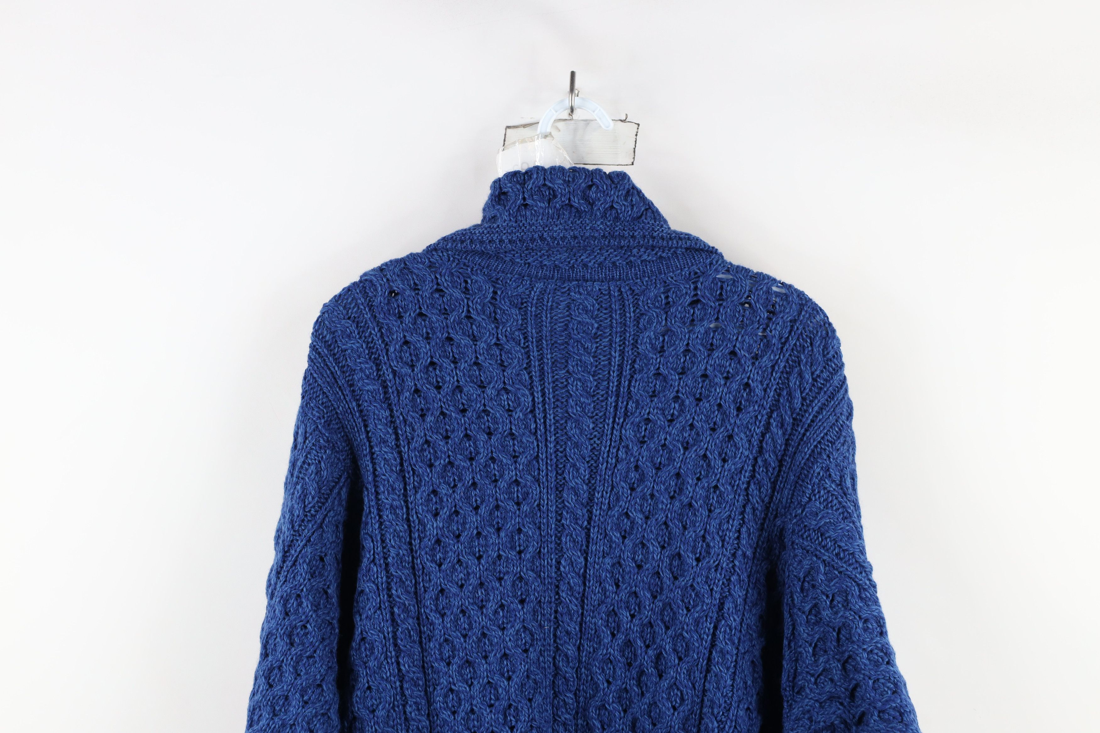 Vintage Vintage 90s Streetwear Cable Knit Fisherman Cardigan Sweater Size L / US 10 / IT 46 - 10 Thumbnail
