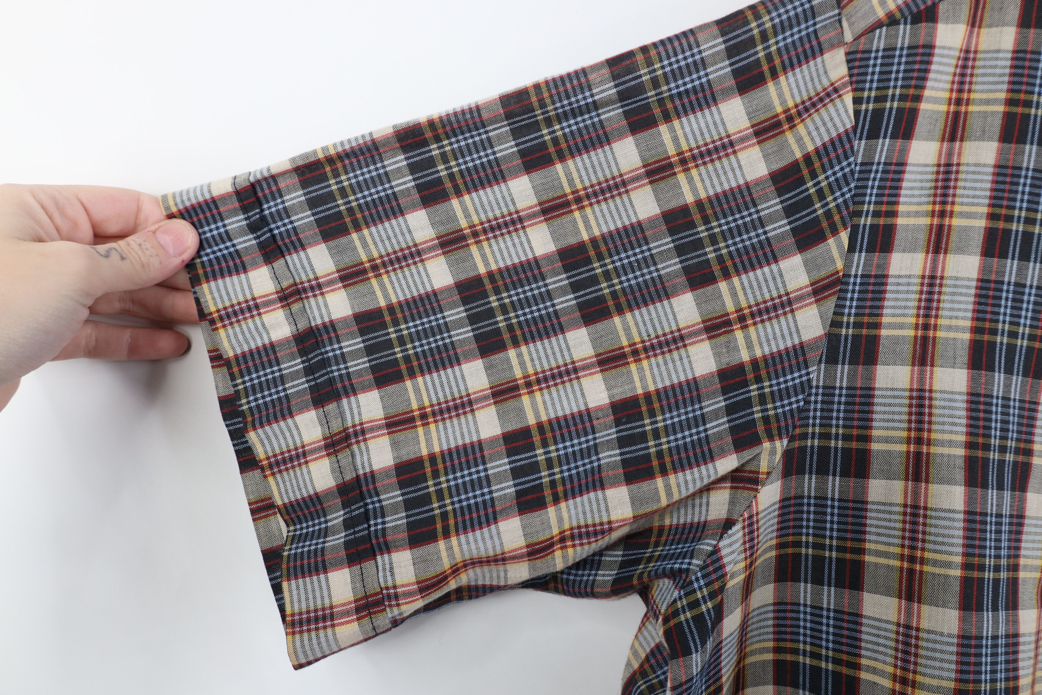 Levi's Vintage 70s 80s Levis Thin Rainbow Button Shirt Plaid Size US L / EU 52-54 / 3 - 7 Thumbnail