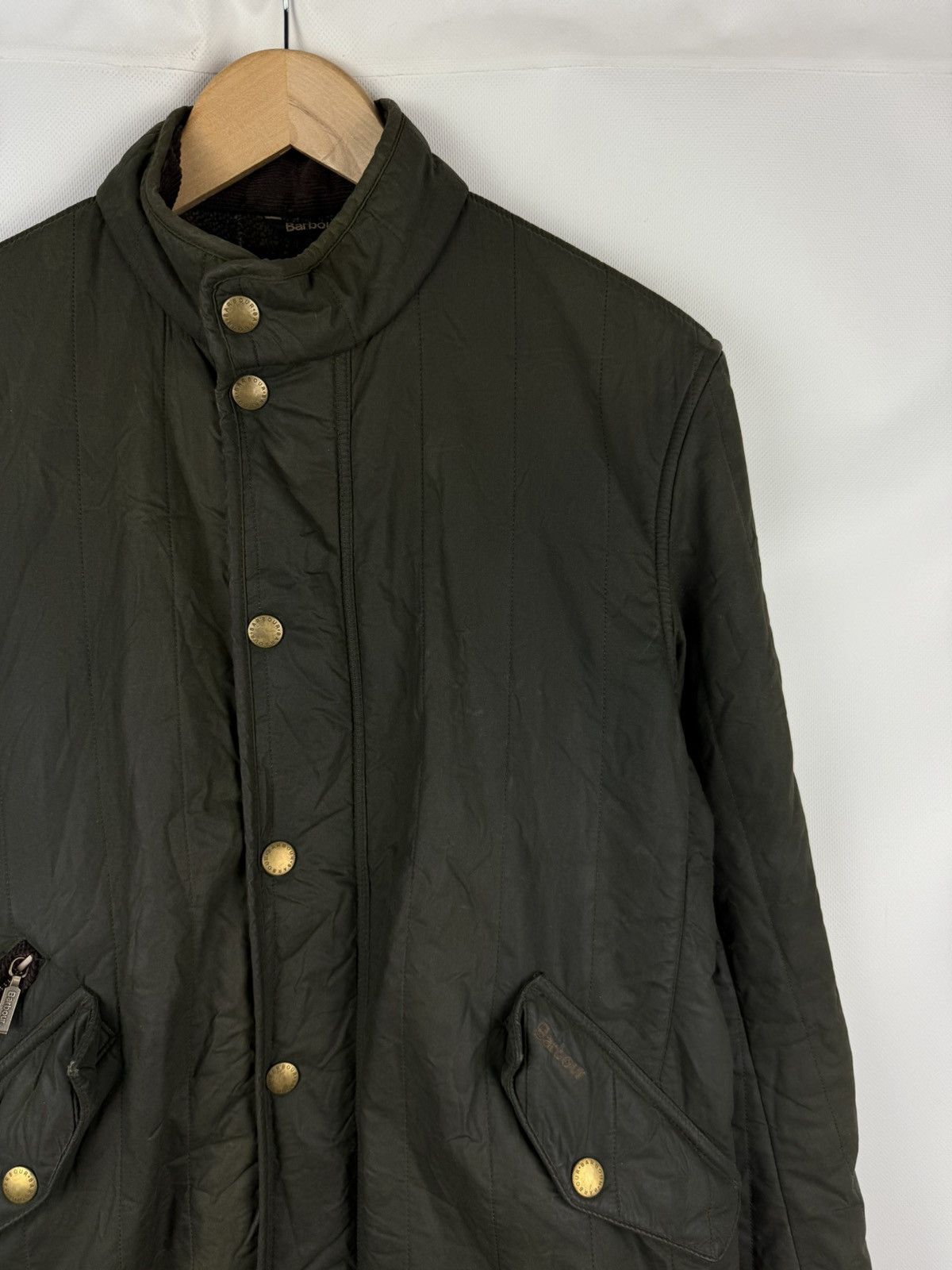 Barbour Barbour Edderton Men’s Quilted Wax Waxed Cotton Jacket Size US S / EU 44-46 / 1 - 5 Thumbnail