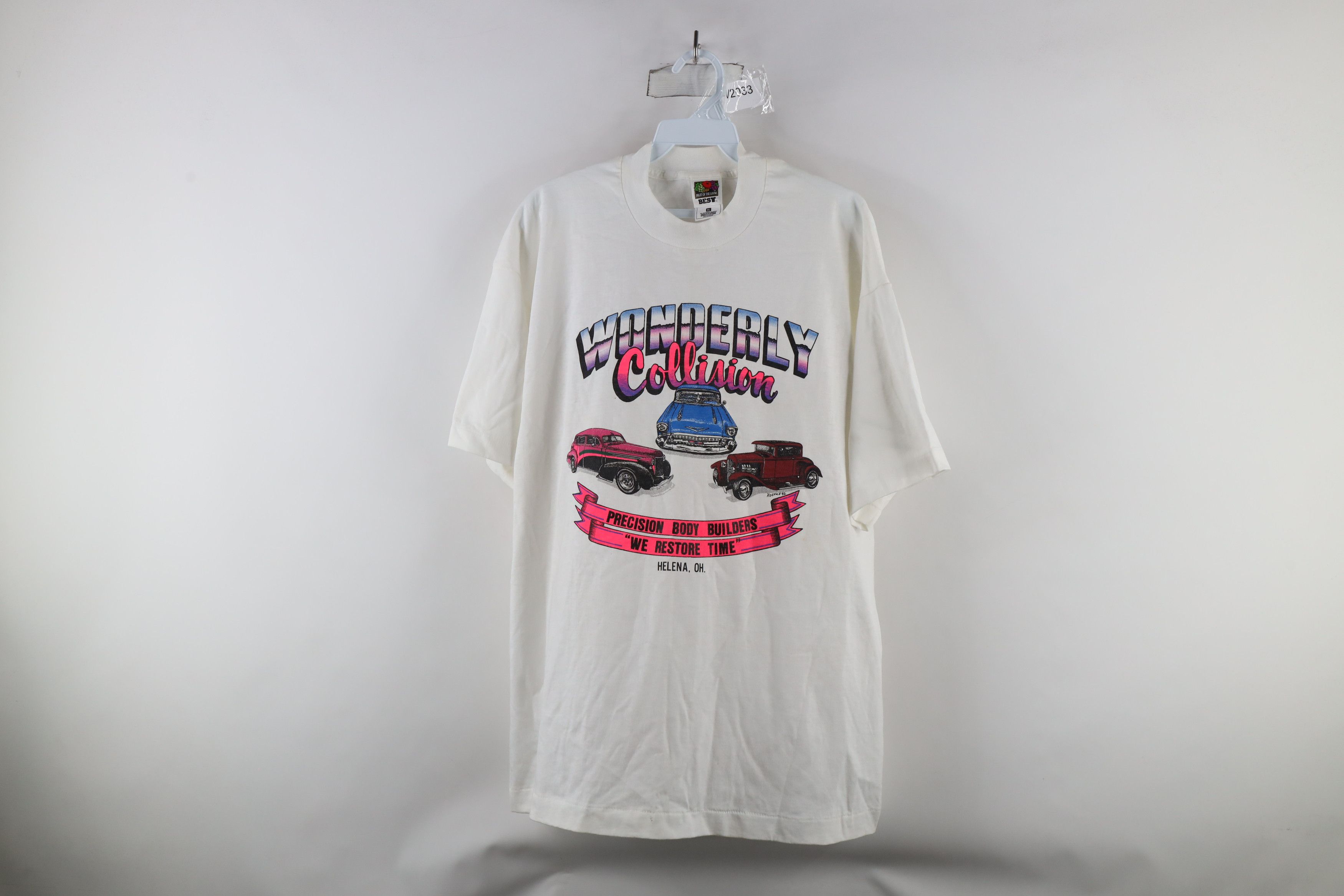 Vintage Vintage 90s Collision Auto Repair Shop T-Shirt White Size US XL / EU 56 / 4 - 1 Thumbnail
