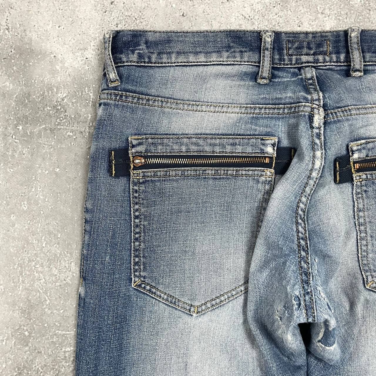 Armani Vintage 2000s ARMANI JEANS Distressed Y2K Jeans Blue Size 34 Size US 34 / EU 50 - 19 Thumbnail