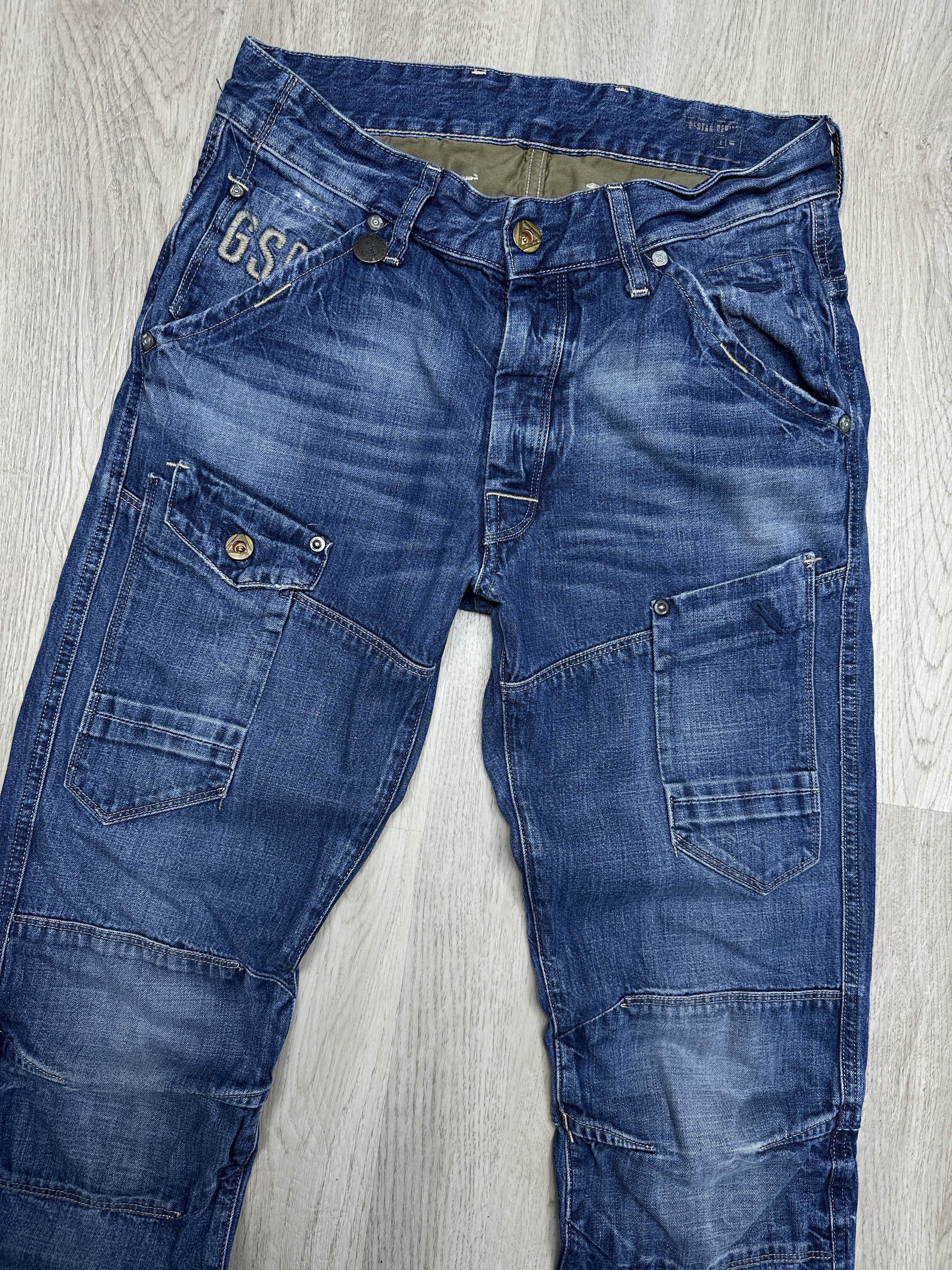 G-Star G Star Raw Mens General Tapered Denim Pants Double Knee Y2K Size US 29 - 2 Thumbnail