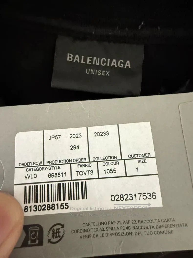 Balenciaga Balenciaga Inverted Tower Distressed Tee. Size US M / EU 48-50 / 2 - 3 Thumbnail