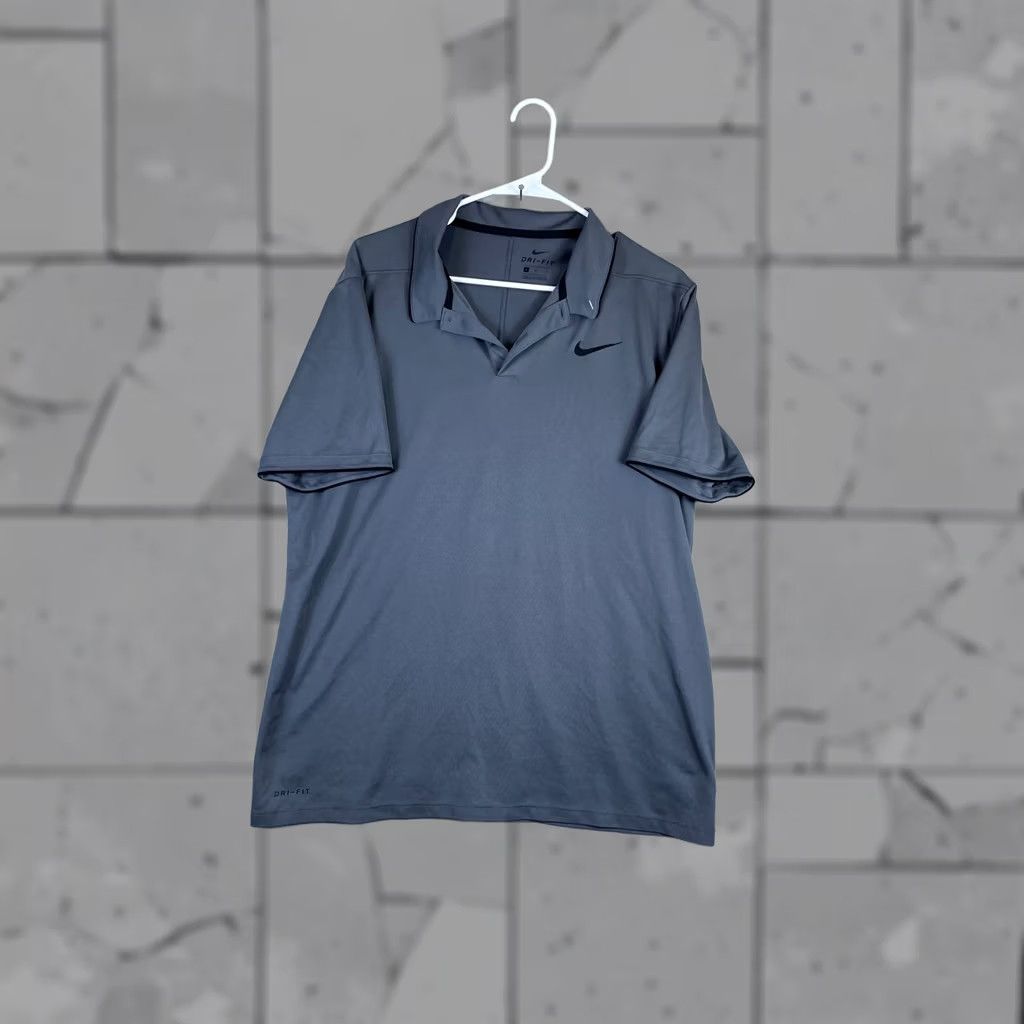 Nike Nike Polo Shirt Mens Large Gray Dri-FIT Short Sleeve Golf Top Size US L / EU 52-54 / 3 - 1 Thumbnail