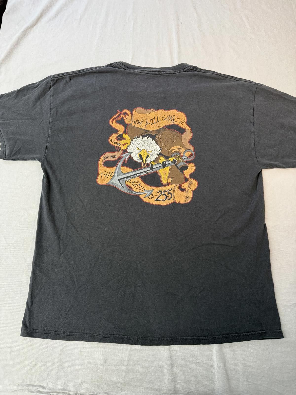 Hanes Faded US Navy T-shirt None Will Survive Wrath of 255 Tee XL Size US XL / EU 56 / 4 - 2 Thumbnail