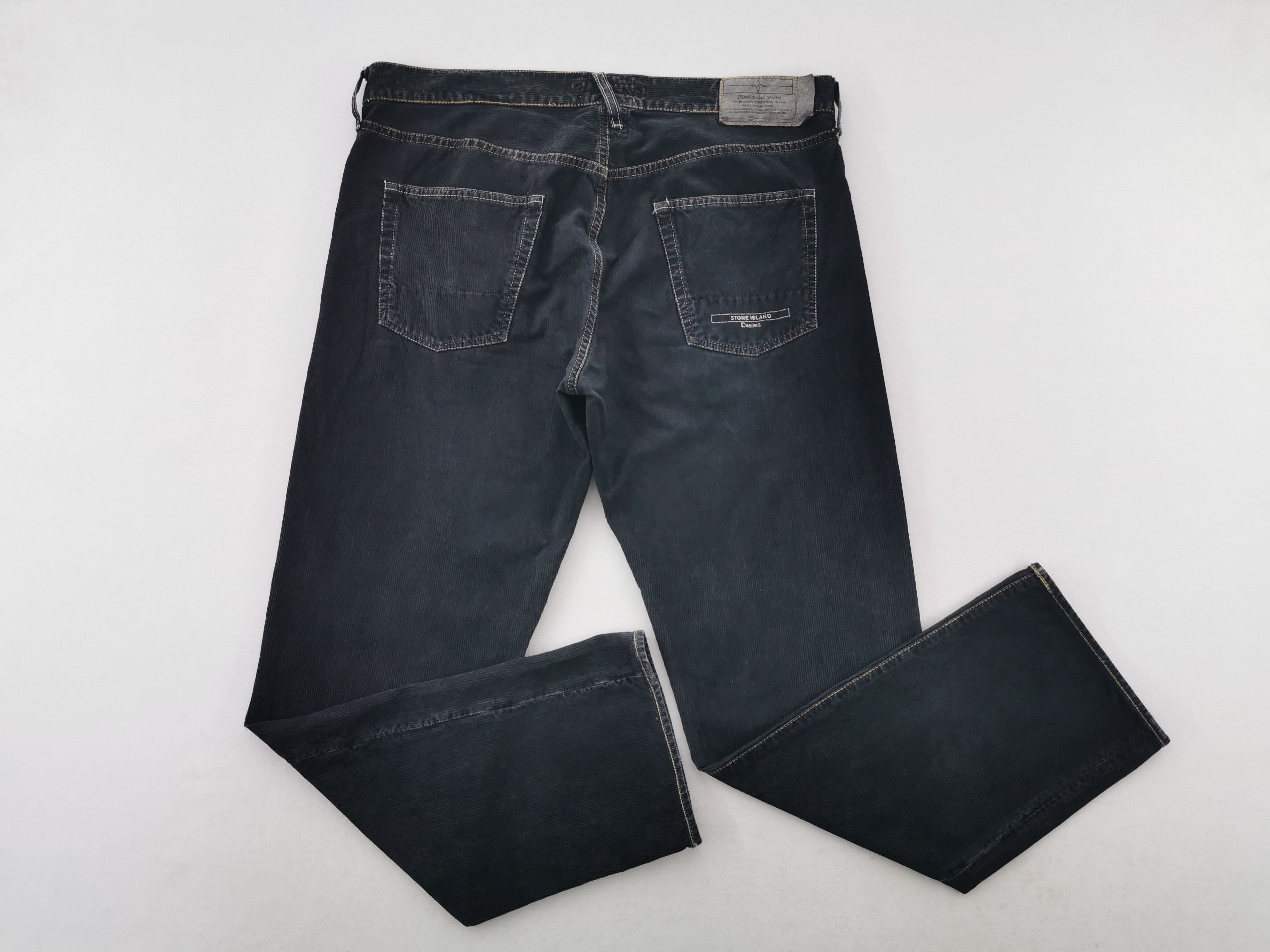 Stone Island Vintage Stone Island Made In Italy Black Corduroy Pants Size US 39 - 2 Thumbnail