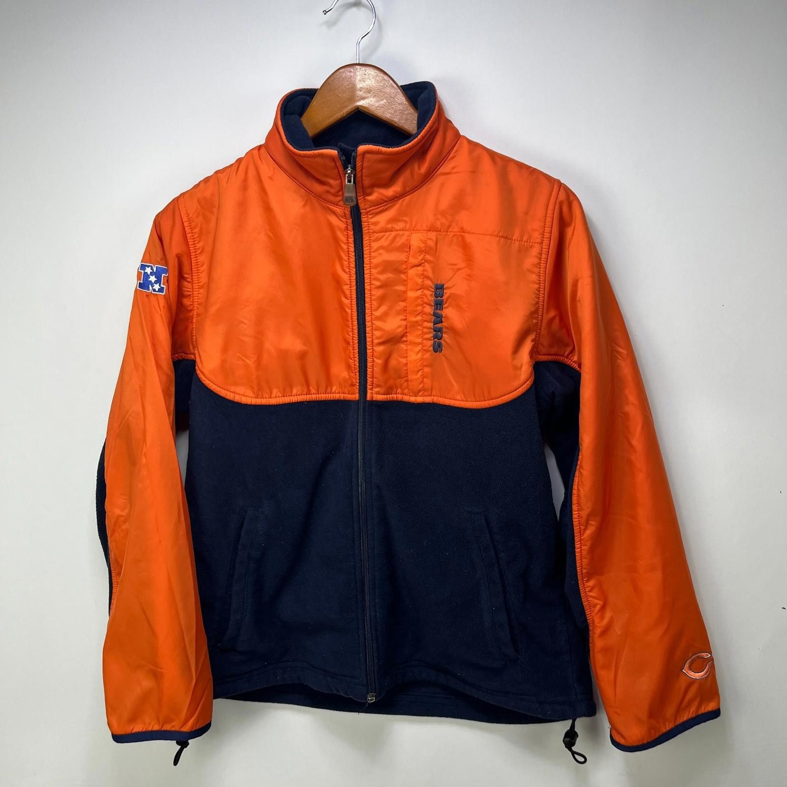Nike Vintage Chicago Bears Zip Up Sweater Fleece Womens Medium Size ONE SIZE - 9 Thumbnail