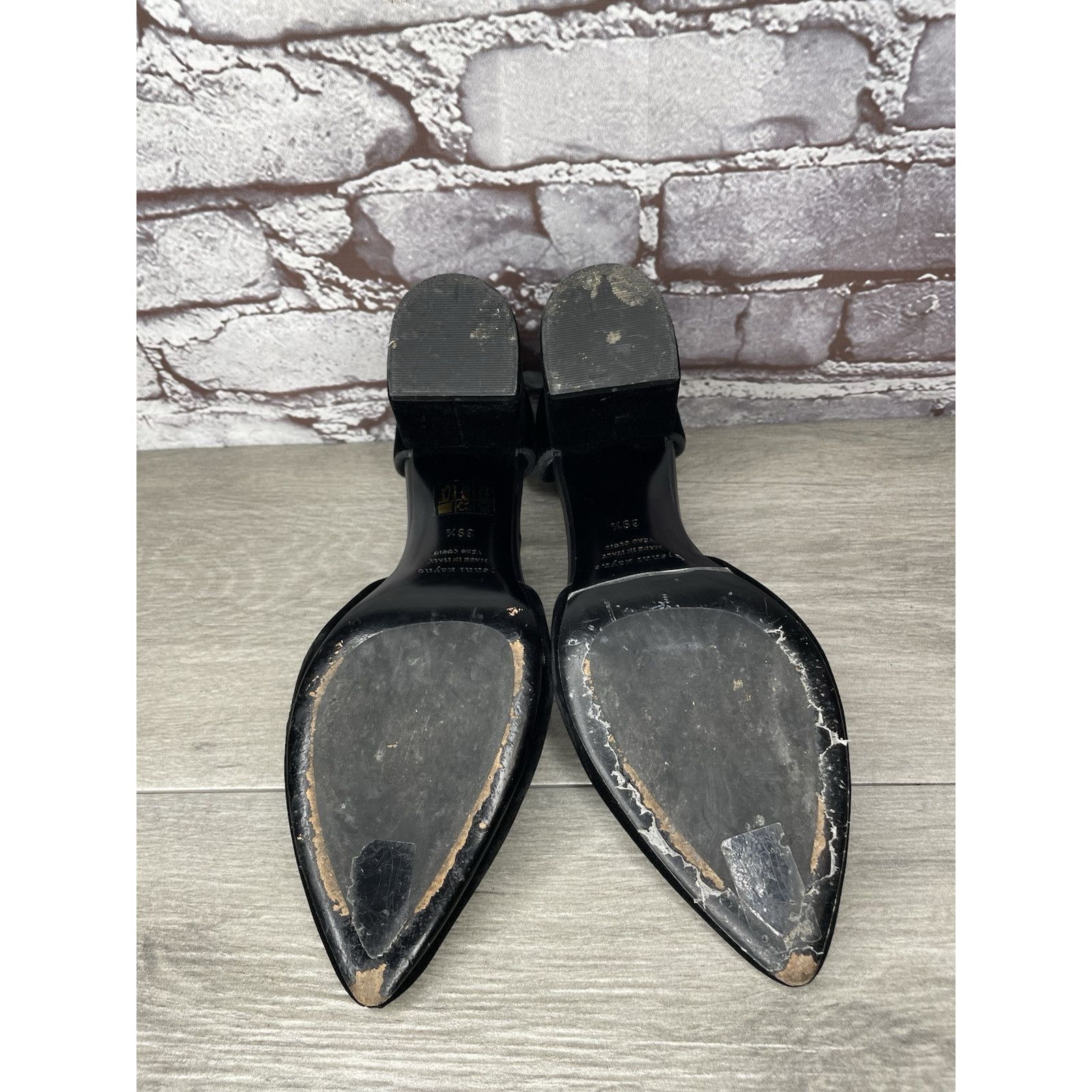 Other JENNI KAYNE Black Velvet D’ Orsay Block Heel Pointed Shoes W Size US 9 / IT 39 - 19 Thumbnail