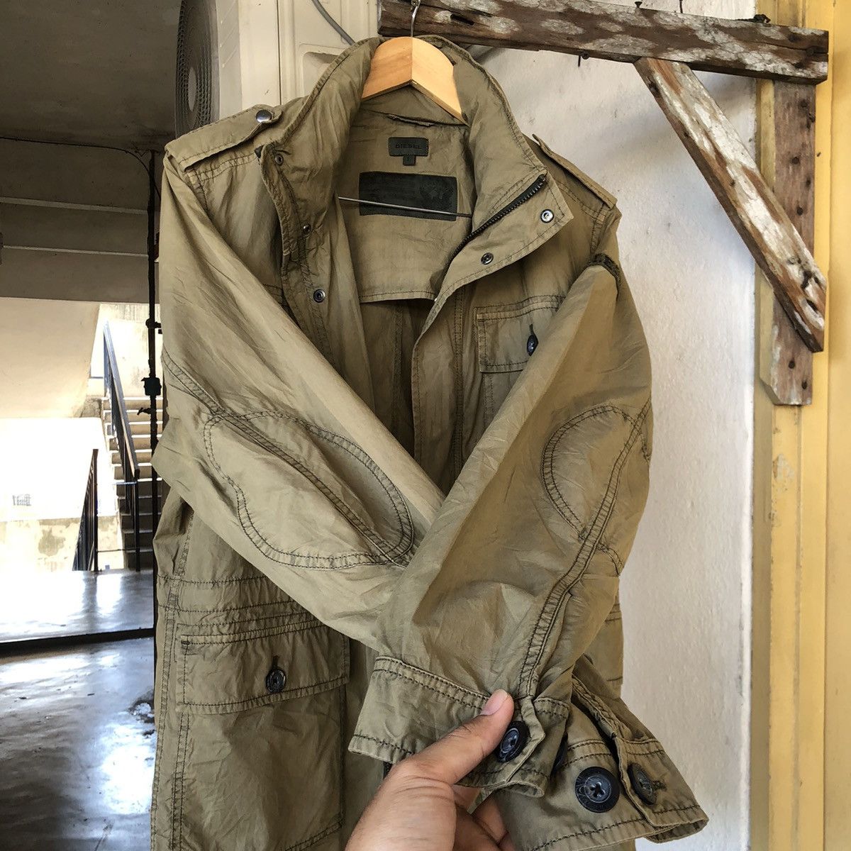 Diesel Nice🔥 Diesel M65 Military Style Light Jacket Size US L / EU 52-54 / 3 - 10 Thumbnail