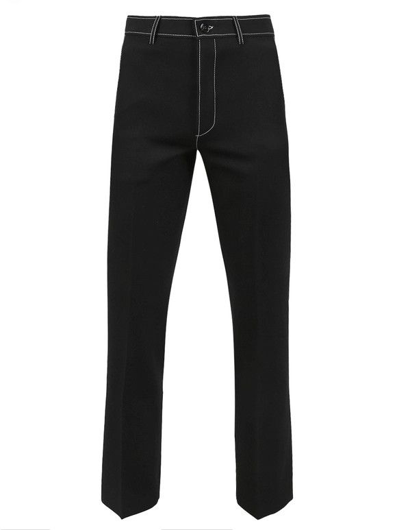 Burberry o1mle0326 Grain De Poudre Wool Tailored Pats in Black Size US 36 / EU 52 - 1 Thumbnail