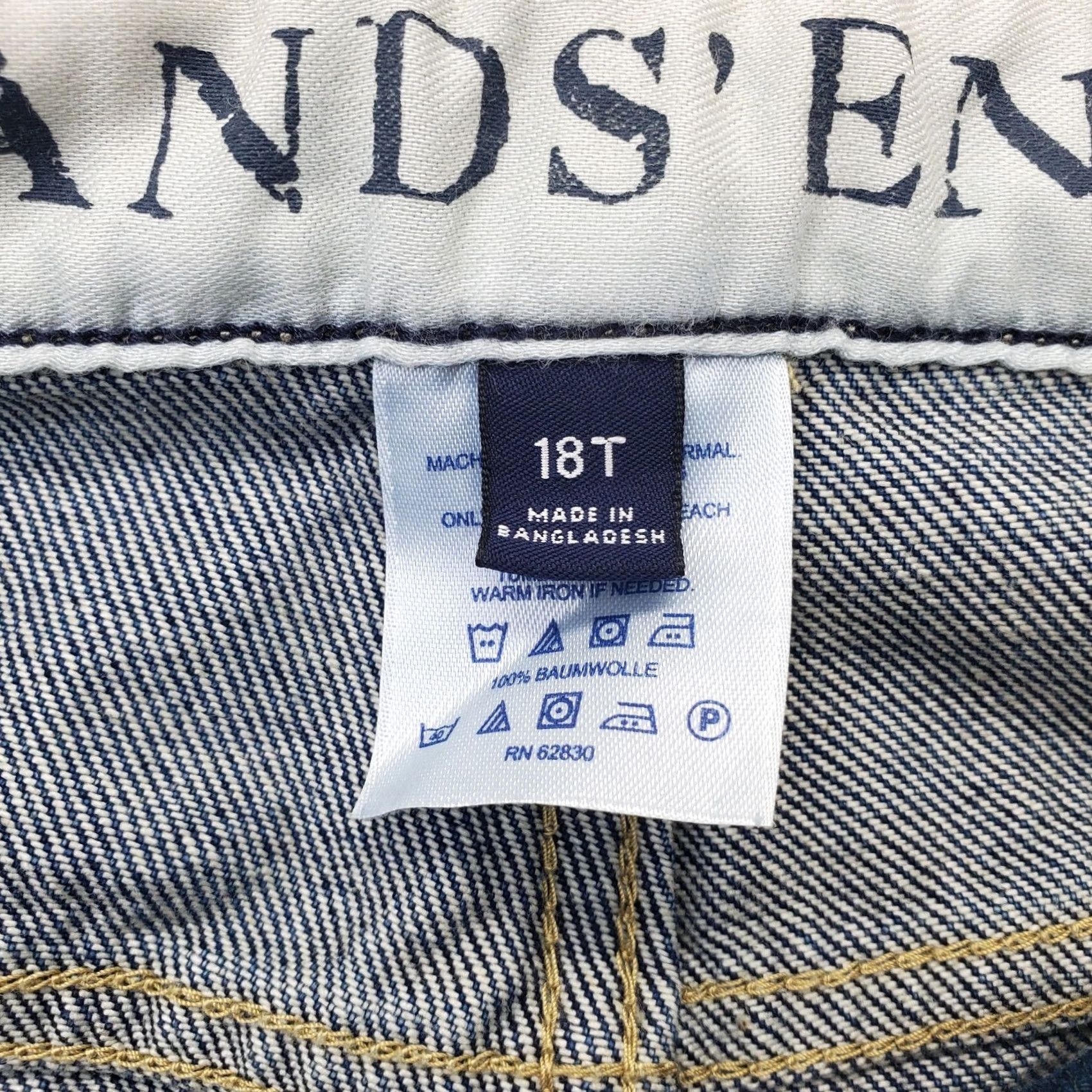 Lands' End Lands' End Jeans Womens 18T Blue Denim Medium Wash Grunge Straight Leg Streetwear Jeans Size 40" / US 18 - 7 Thumbnail