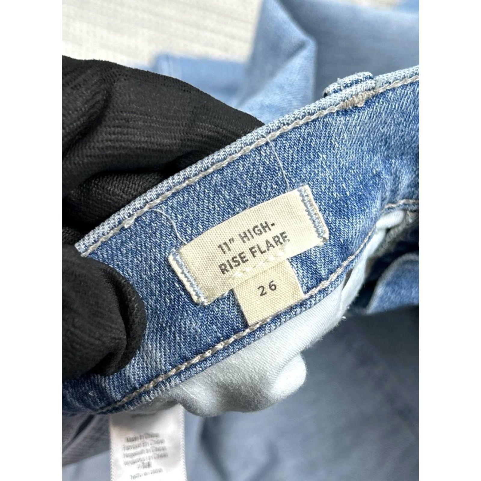 Madewell Madewell Jeans Womens 11 Inch High Rise Flare Jeans Blue Denim Cotton Stretch 26x32 Vintage No N/A Size 26" / US 2 / IT 38 - 7 Thumbnail