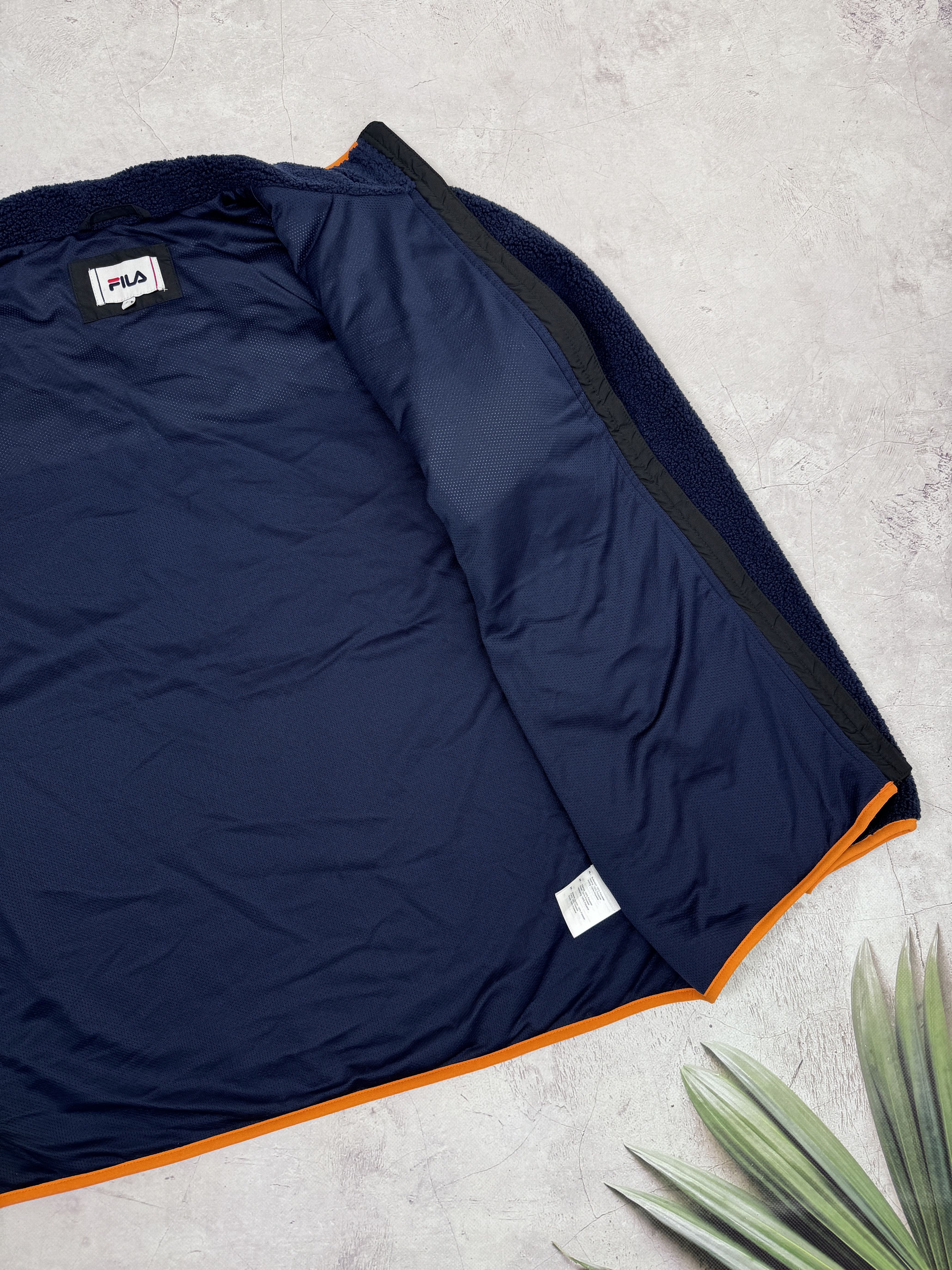 Designer × Fila Fila Fleece Jacket with Nylon Inserts Trims Size US M / EU 48-50 / 2 - 8 Thumbnail