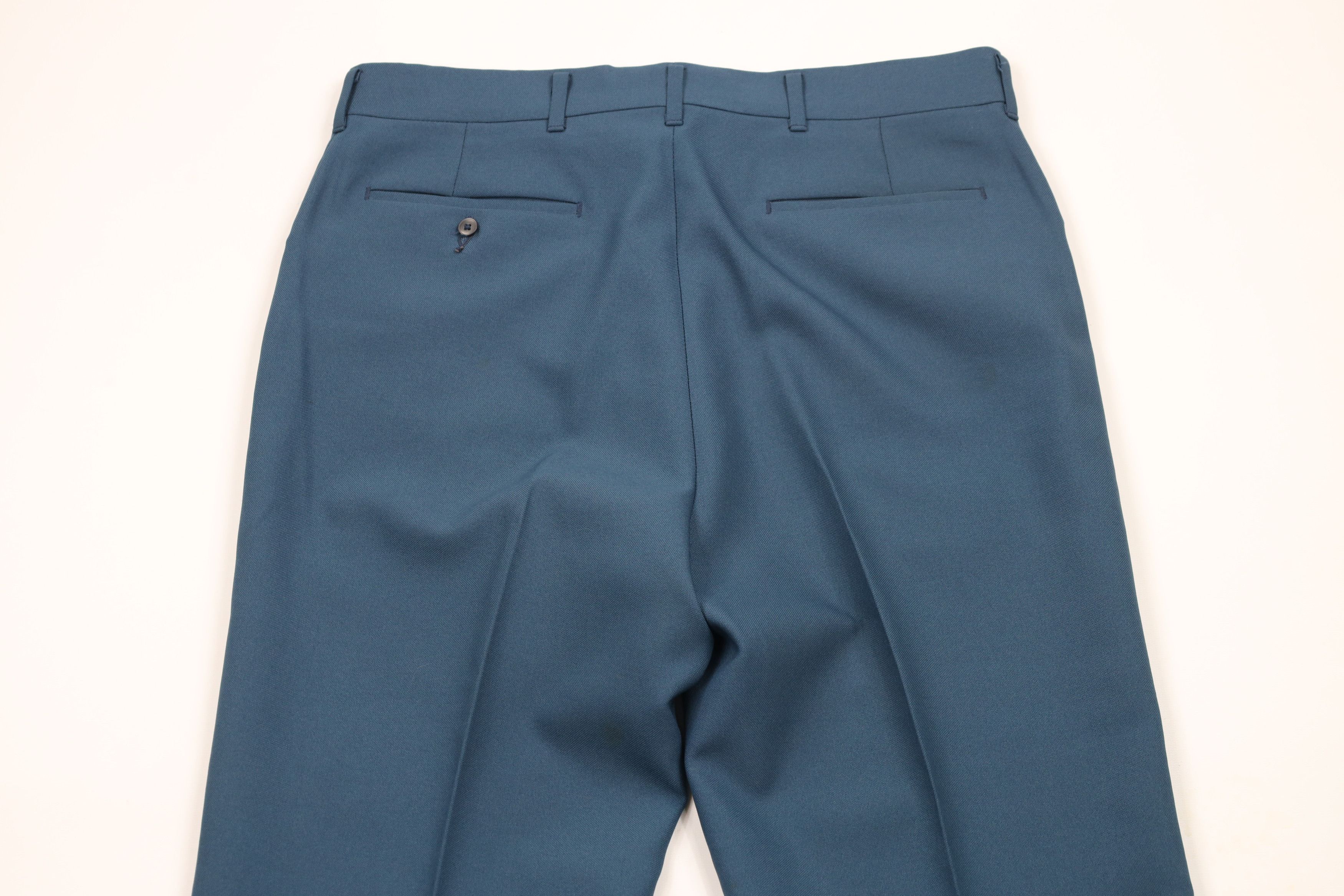 Vintage Vintage 70s Streetwear Flared Wide Leg Chino Pants Blue USA Size US 34 / EU 50 - 11 Thumbnail