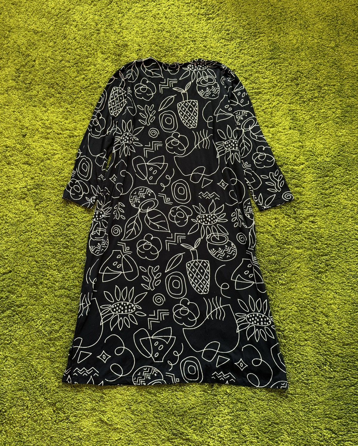 Designer Gudrun Sjoden avant Garde floral pattern dress Size L / US 10 / IT 46 - 2 Thumbnail