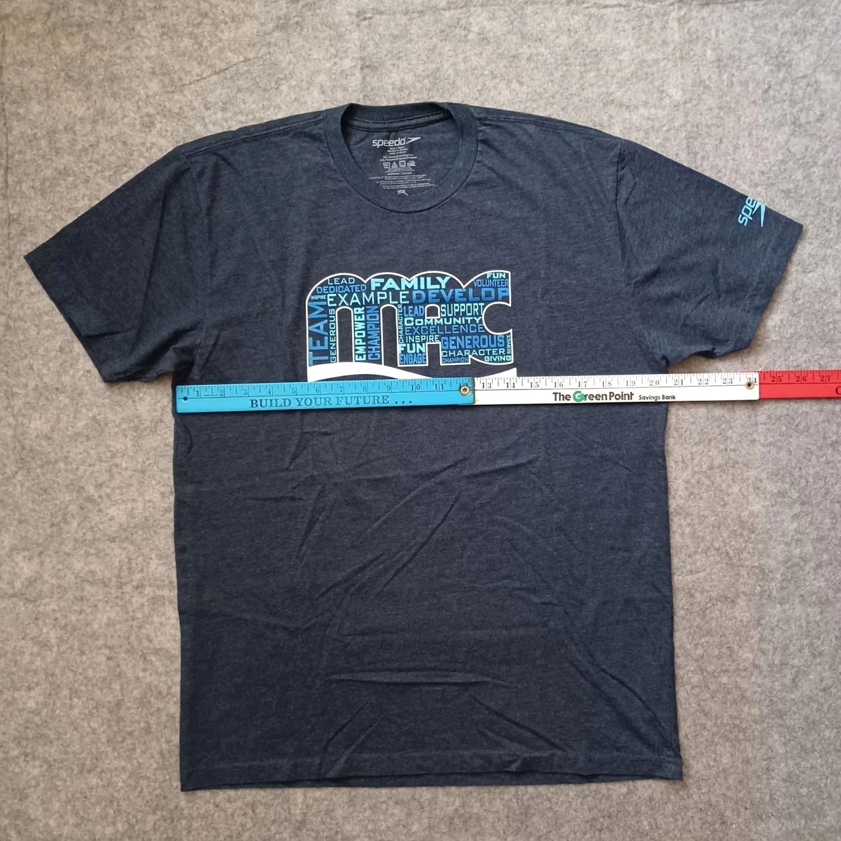 Speedo Speedo Mens T Shirt Large Blue MAC Graphic Front Back Big Logo Retro Casual Shirt Mens L Blue Logo Size US L / EU 52-54 / 3 - 4 Thumbnail