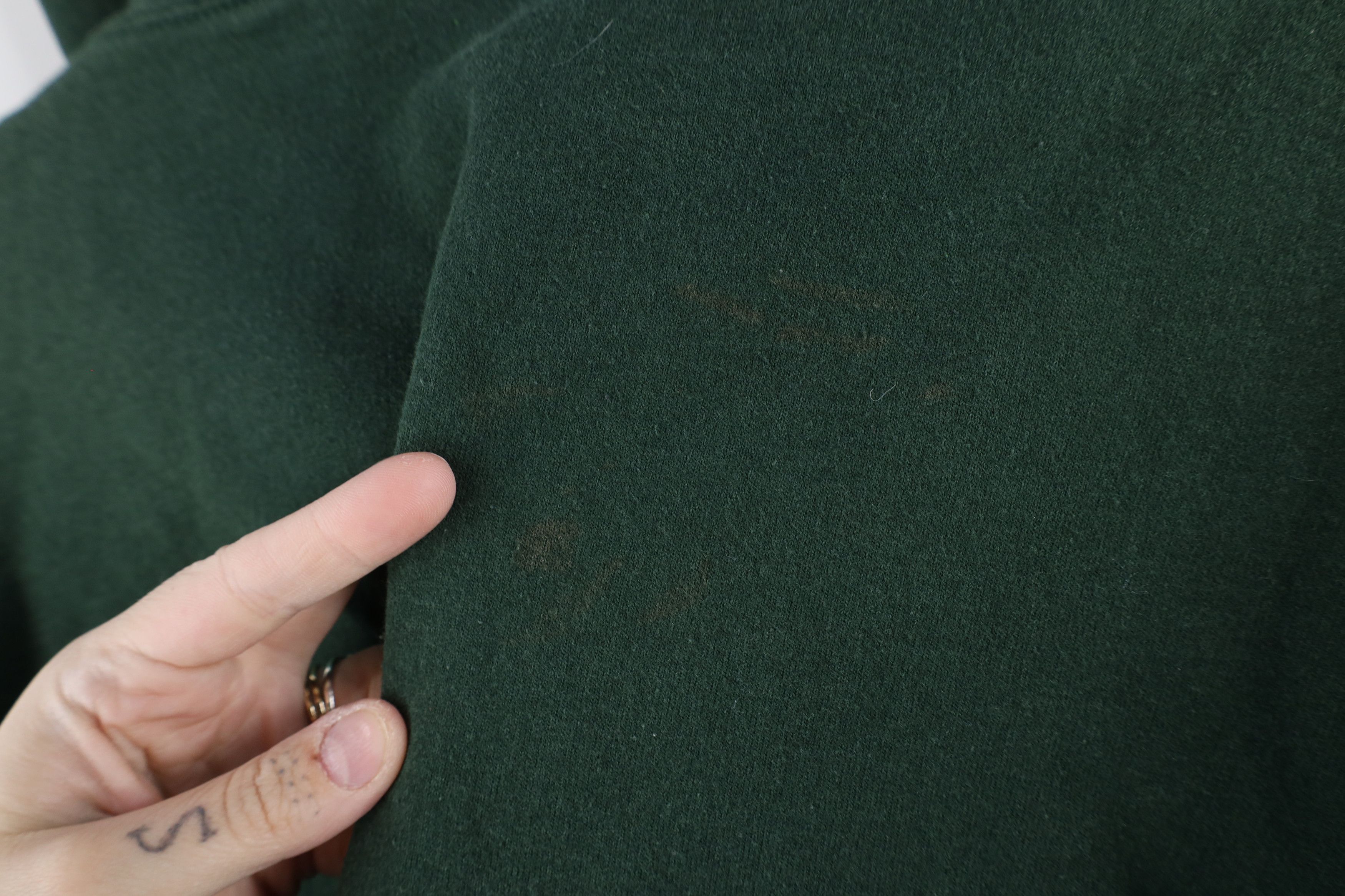 Vintage Vintage 90s Streetwear Blank Heavyweight Hoodie Green Size US M / EU 48-50 / 2 - 8 Thumbnail