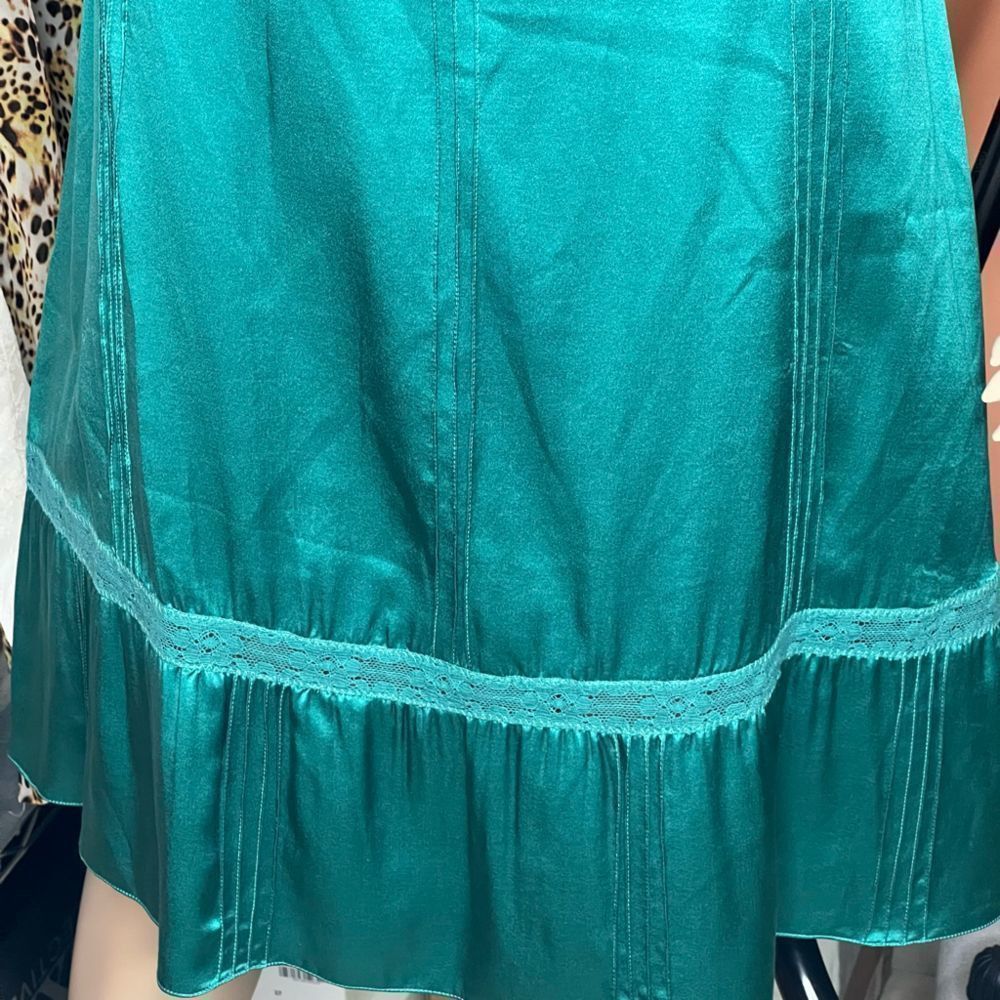 Doek NWT Tufi Duek silk dress green emerald (062) Size XS / US 0-2 / IT 36-38 - 8 Thumbnail