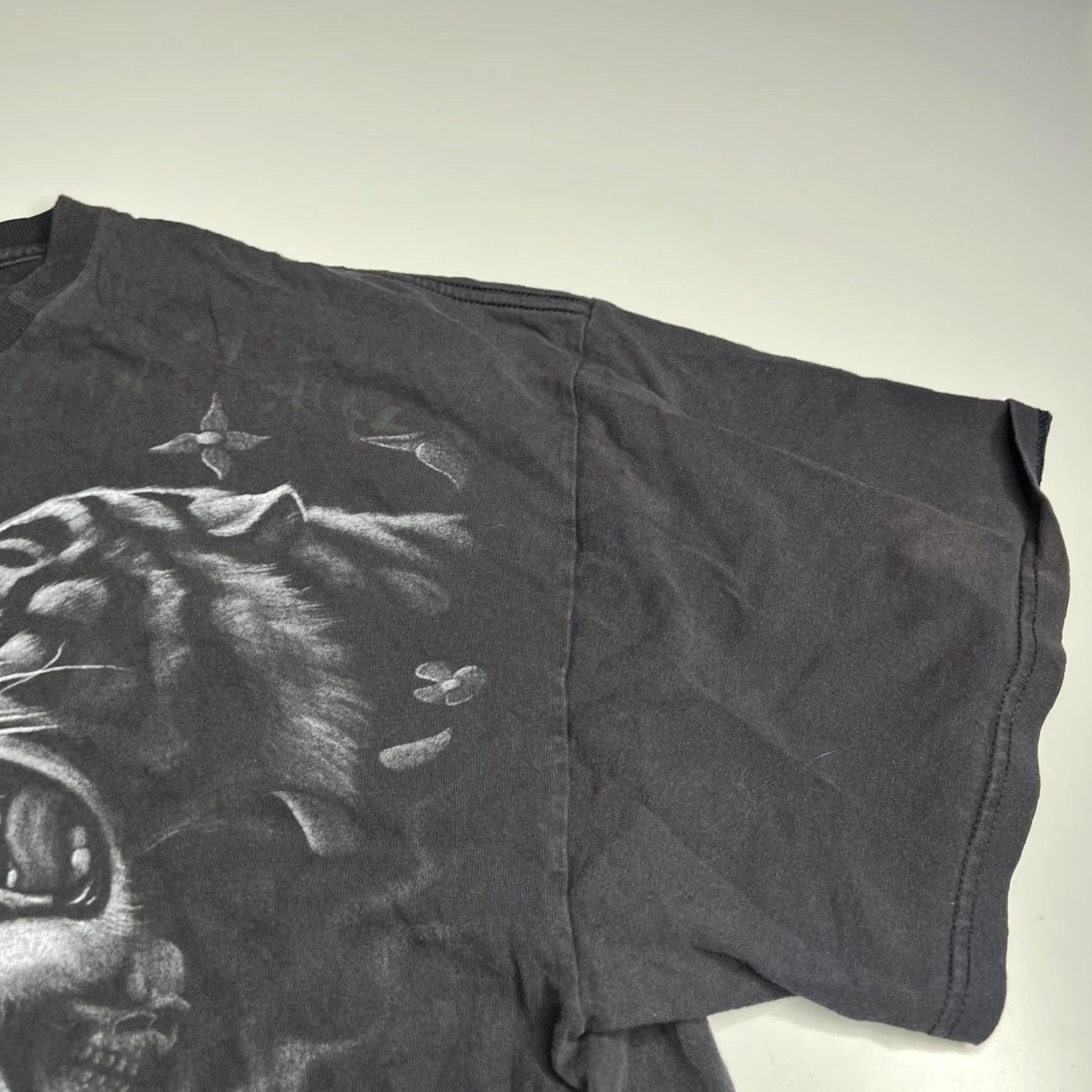 Delta VINTAGE Dragon Tiger Yin Yang T-Shirt Gray Men's 2XL Cotton Skull Graphic Delta Size US XXL / EU 58 / 5 - 4 Thumbnail