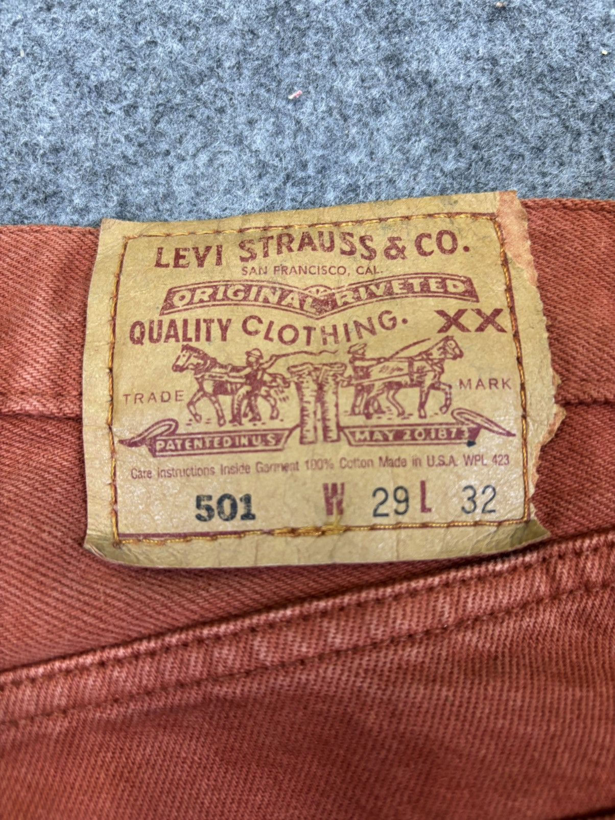 Levi's 💥Archival💥Vintage 90s Levis 501 Light Brown Denim F965 Size 28" / US 6 / IT 42 - 12 Thumbnail