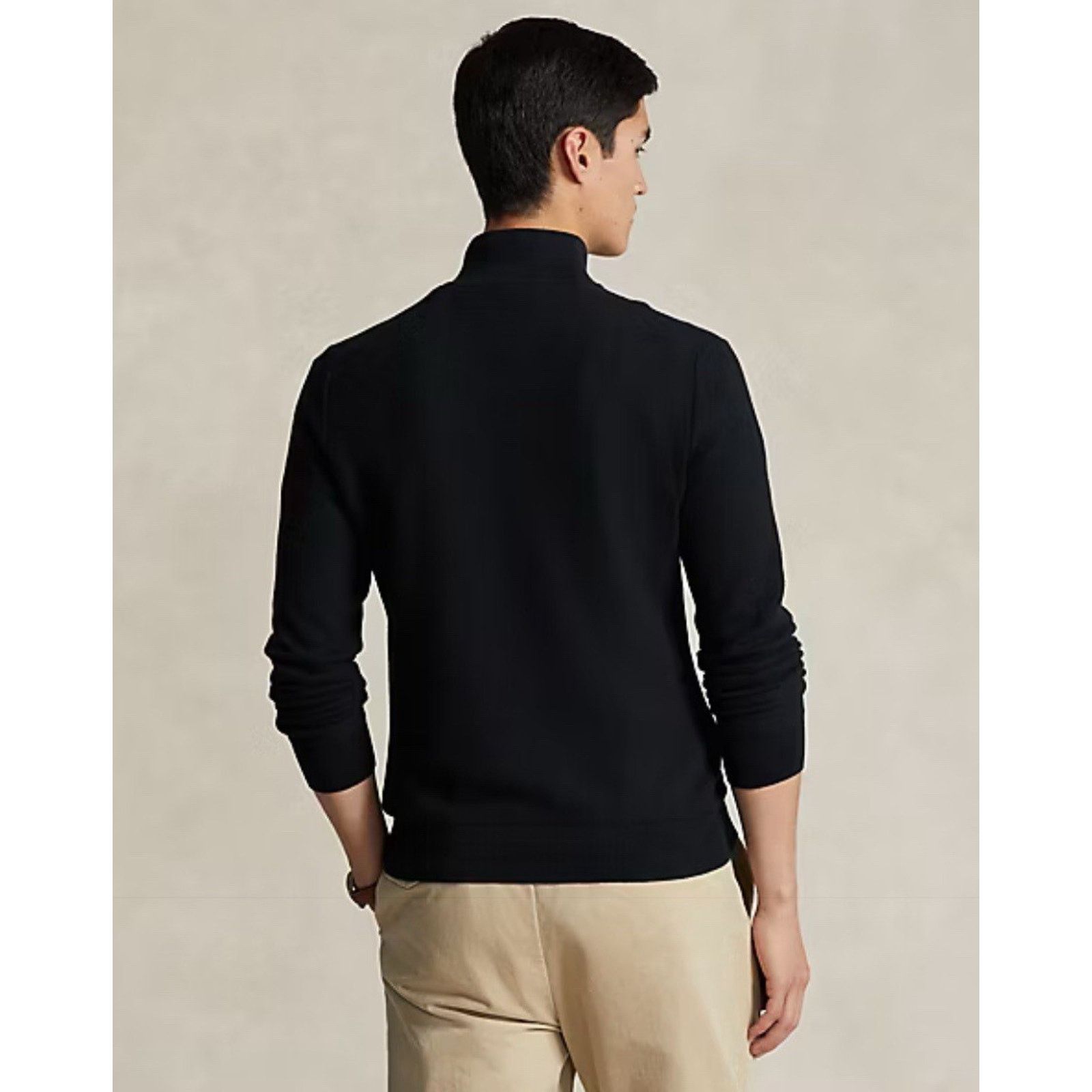 Ralph Lauren NWT Polo Ralph Lauren Men Cotton Quarter-Zip Sweater Black M Size US M / EU 48-50 / 2 - 8 Thumbnail