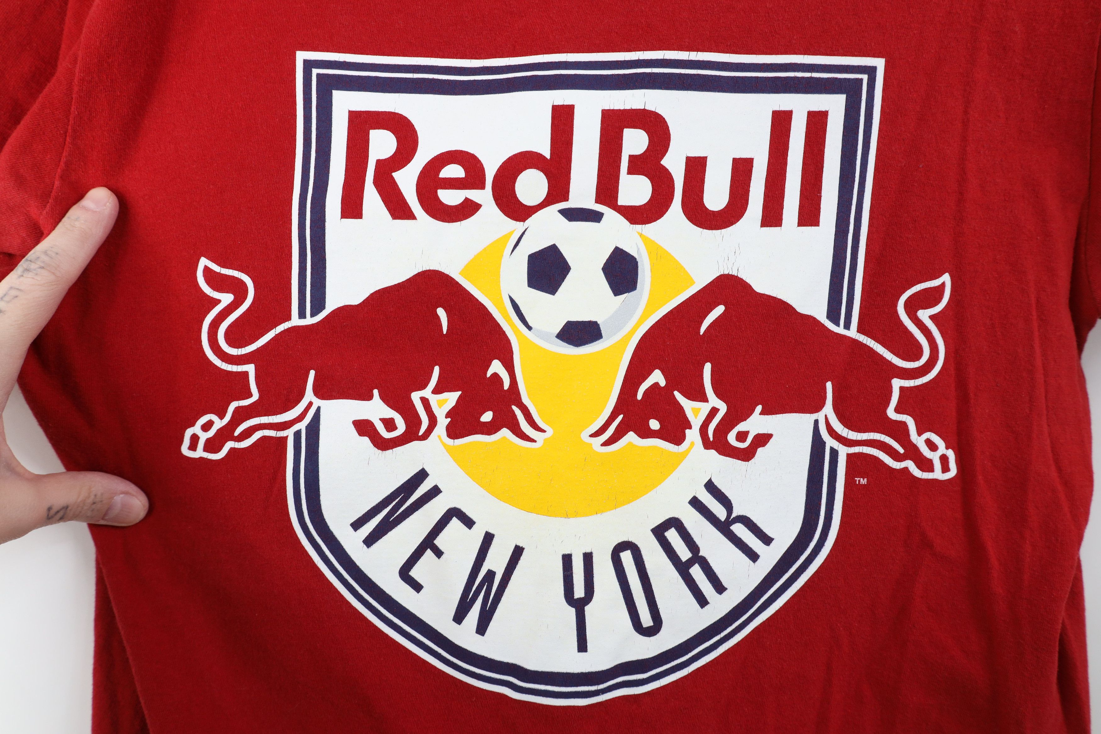 Adidas Adidas New York Red Bull Soccer Jersey T-Shirt Red Cotton Size US M / EU 48-50 / 2 - 4 Thumbnail