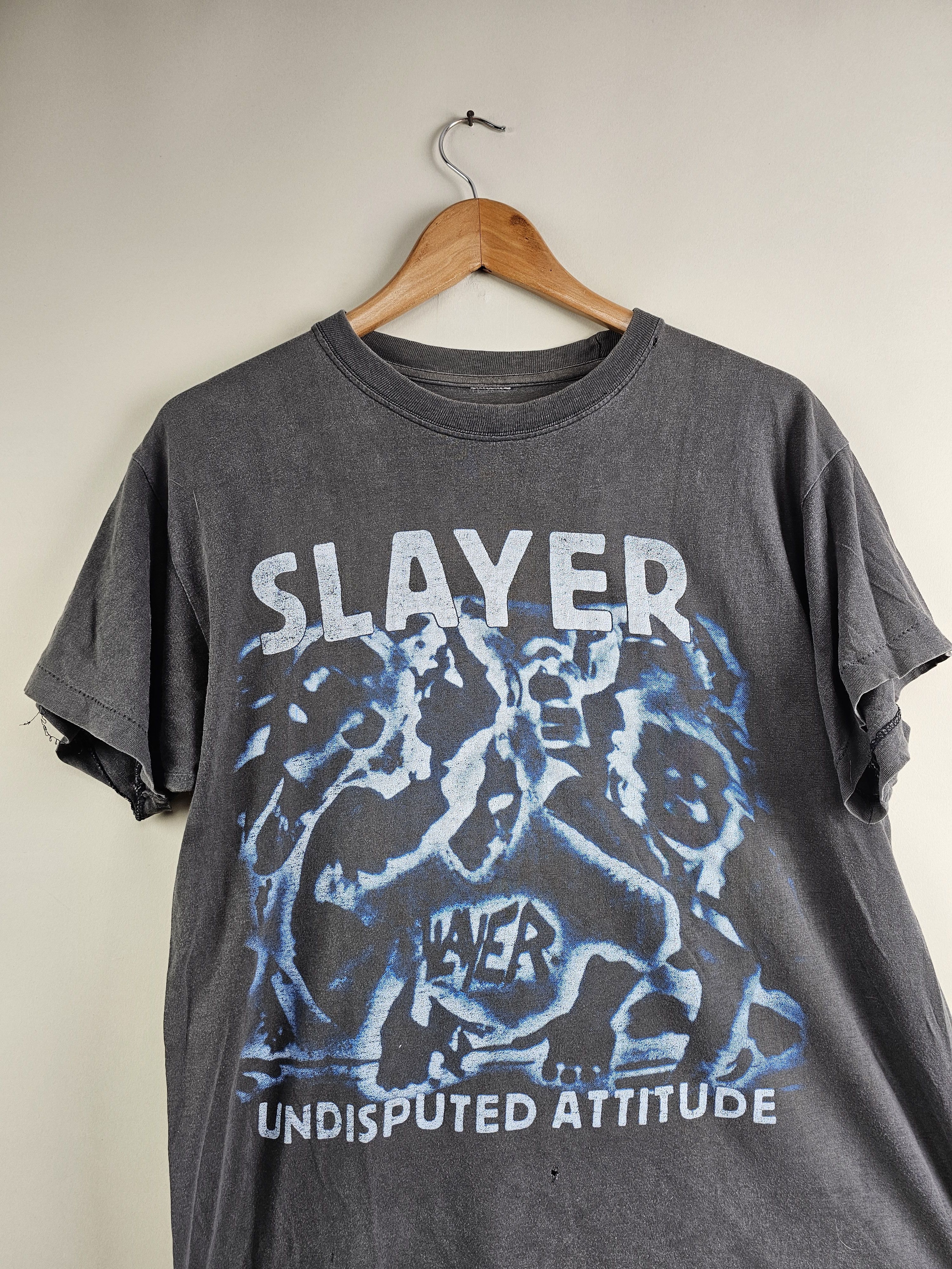 Band Tees × Slayer × Vintage 90s Slayer Undisputed Attitude faded 90s Metal L 21" 27" Size US L / EU 52-54 / 3 - 2 Thumbnail
