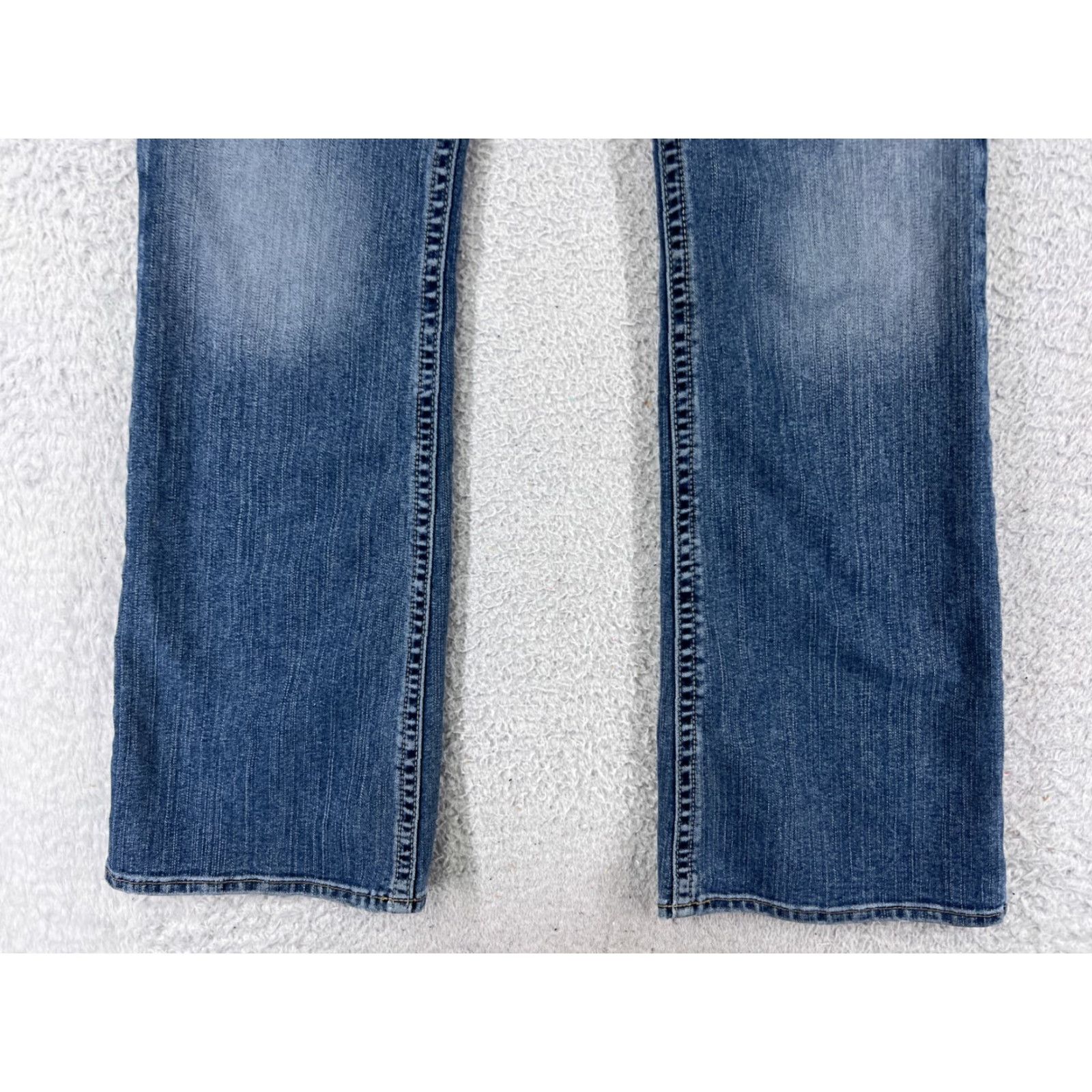 Silver Jeans Co. Silver Jeans Womens Jeans 36 Blue Denim Berkley Straight Distressed Embroidered Pants Size 25" / US 0 / IT 36 - 2 Thumbnail