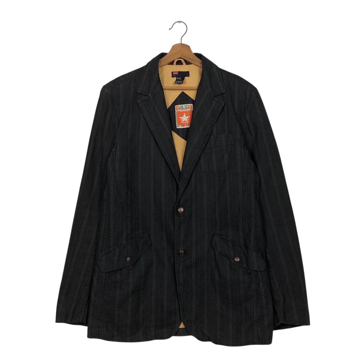 Diesel DIESEL Pinstripe Blazer L — Workwear Tailored Cotton Jacket Size US L / EU 52-54 / 3 - 2 Thumbnail