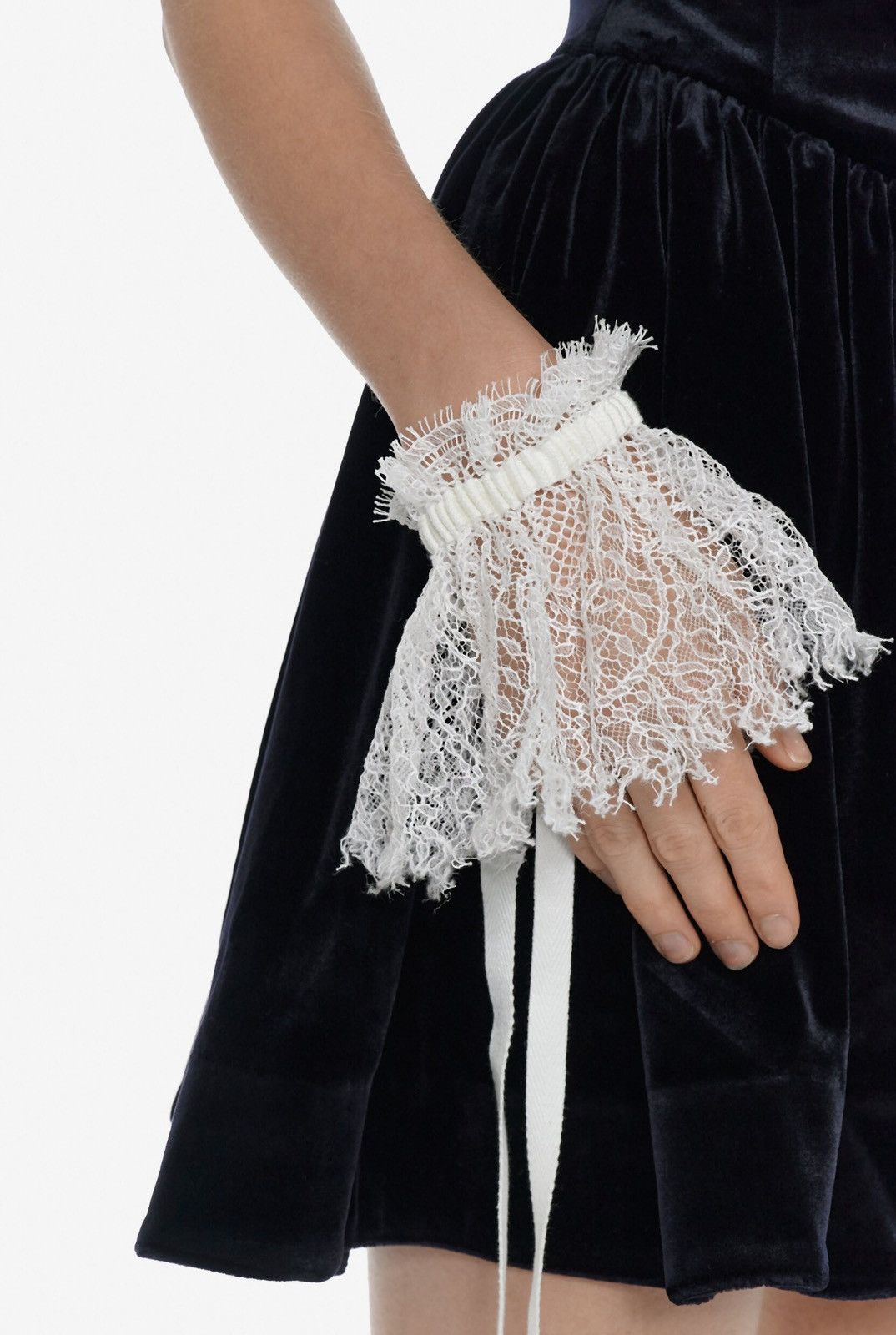 Ann Demeulemeester Ann Demeulemeester White Cotton Sleeves Size ONE SIZE - 1 Thumbnail