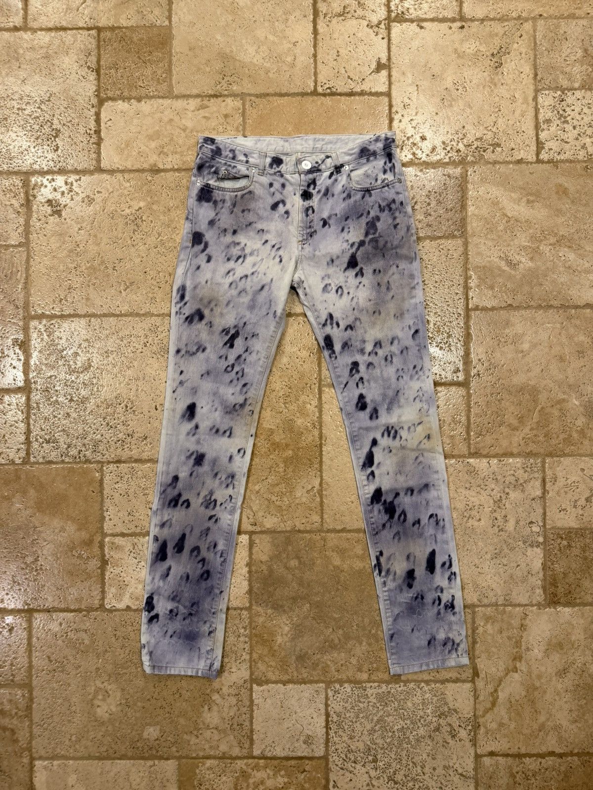 Maison Margiela Maison Margiela Ink / Paint Splatter Purple Denim Jeans Size US 32 / EU 48 - 16 Thumbnail