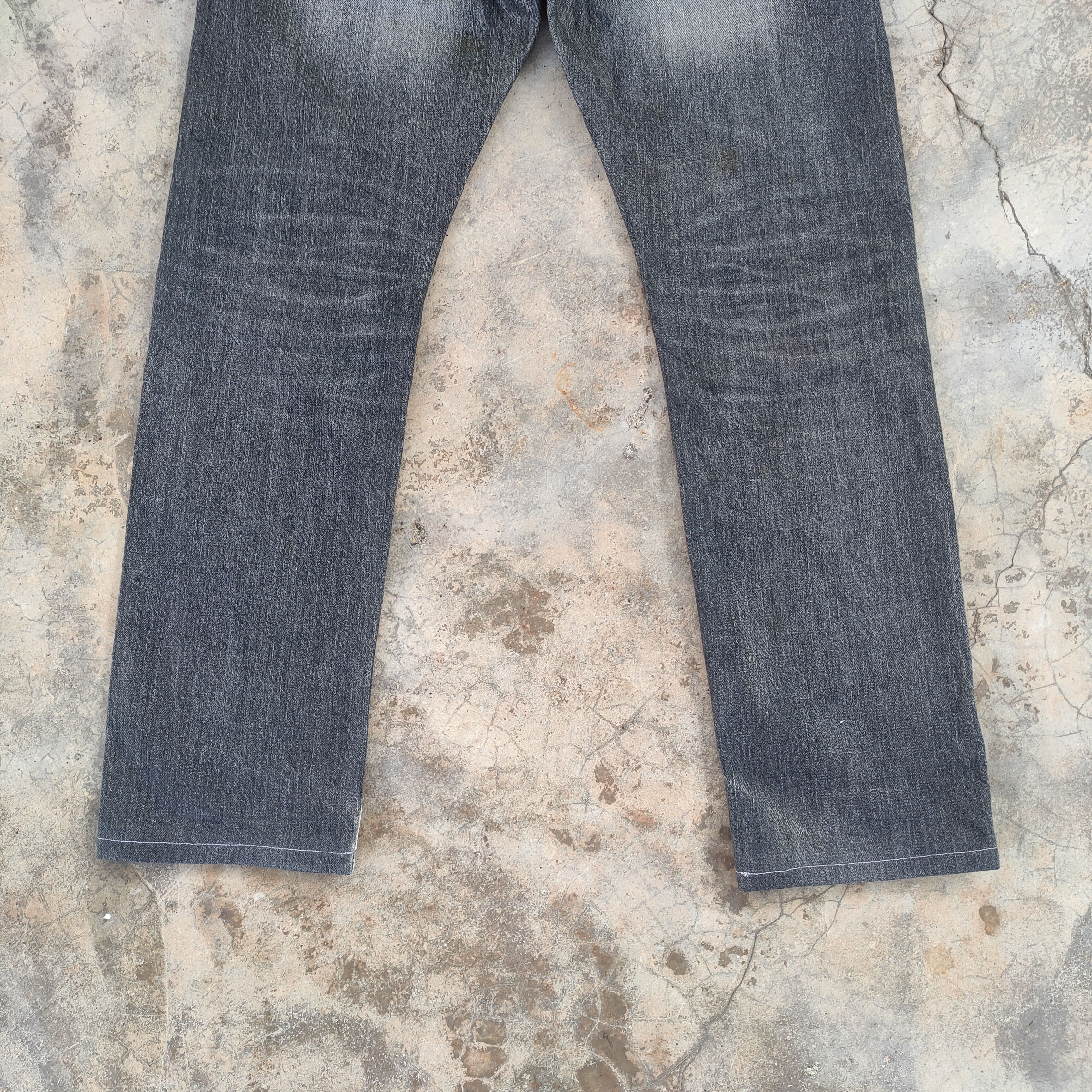 Jean × Ships Jet Blue × Vintage VINTAGE SHIP BUTTONFLY FADED RIPPEP BLACK JEAN PANTS Size US 32 / EU 48 - 11 Thumbnail