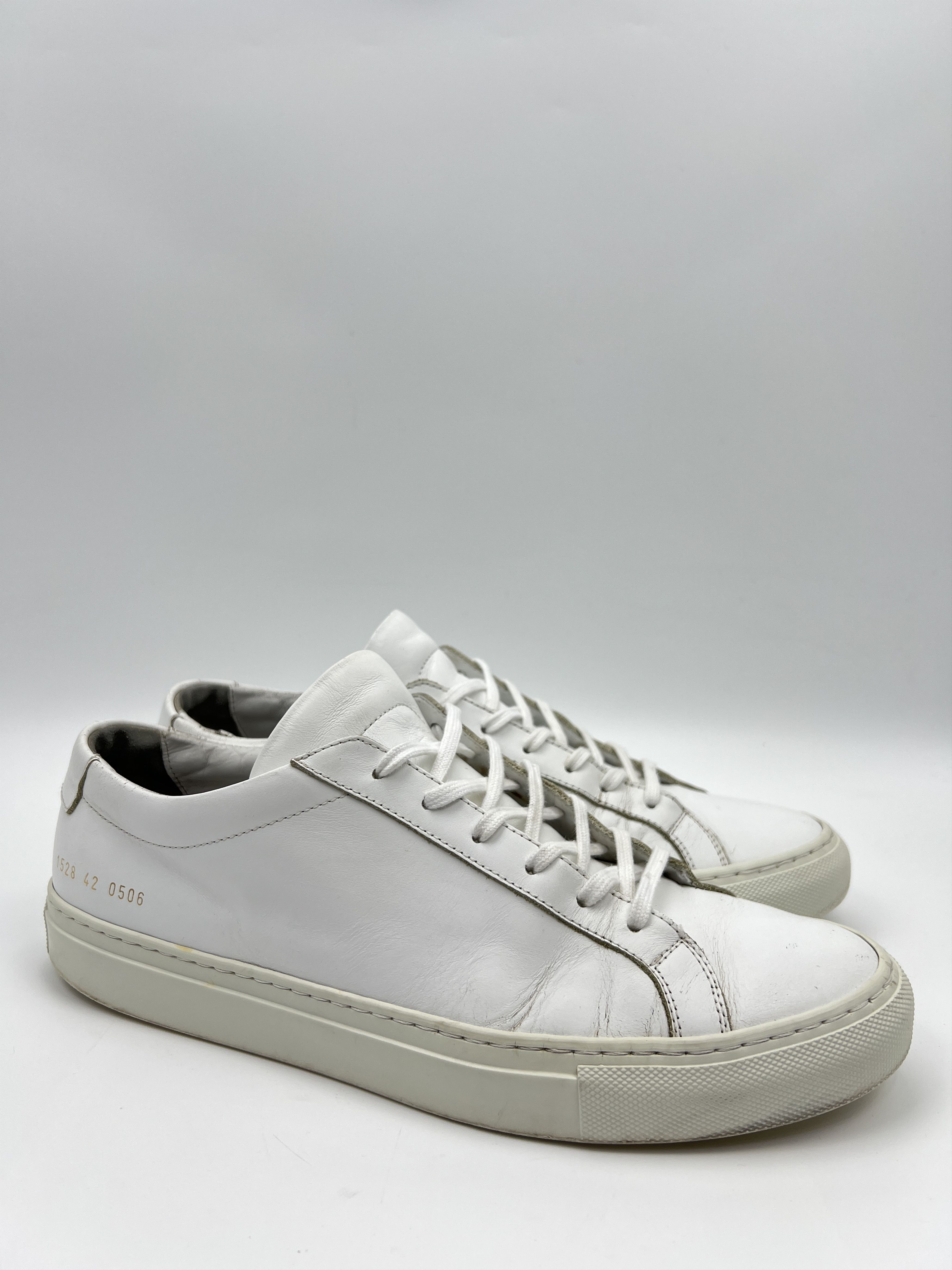 Common Projects Common Projects Achilles White Leather Sneakers Low 42 Size US 9 / EU 42 - 6 Thumbnail