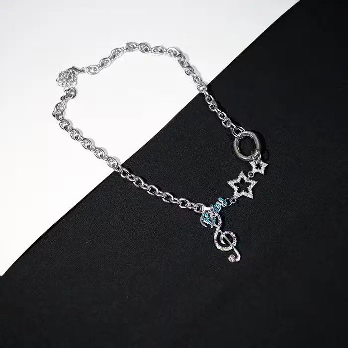 Jewelry Elegant Shiny Star Notes Pendant Necklace Size ONE SIZE - 2 Thumbnail