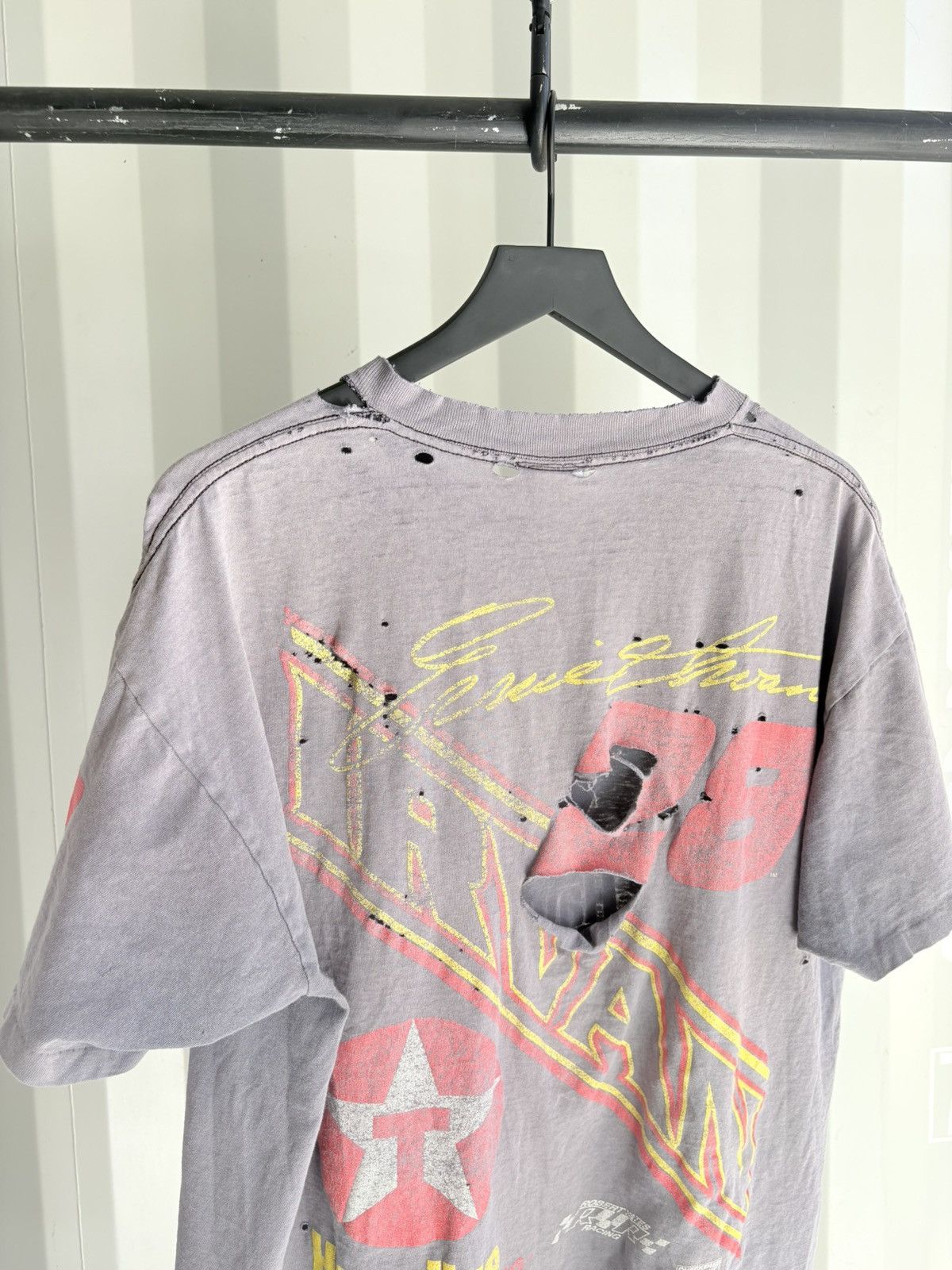Vintage Thrashed NASCAR Sun Faded Tee Shirt Distressed ERD Grunge Size US XL / EU 56 / 4 - 7 Thumbnail