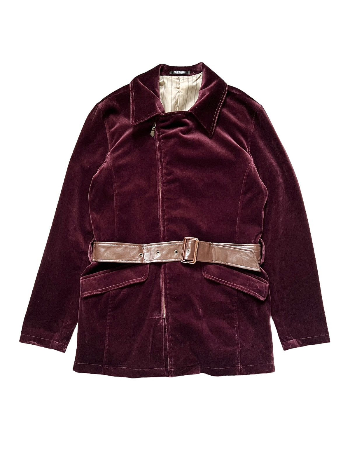 Tornado Mart 1990 Tornado Mart Double Collar Velvet Zipper Jacket Size US M / EU 48-50 / 2 - 18 Thumbnail