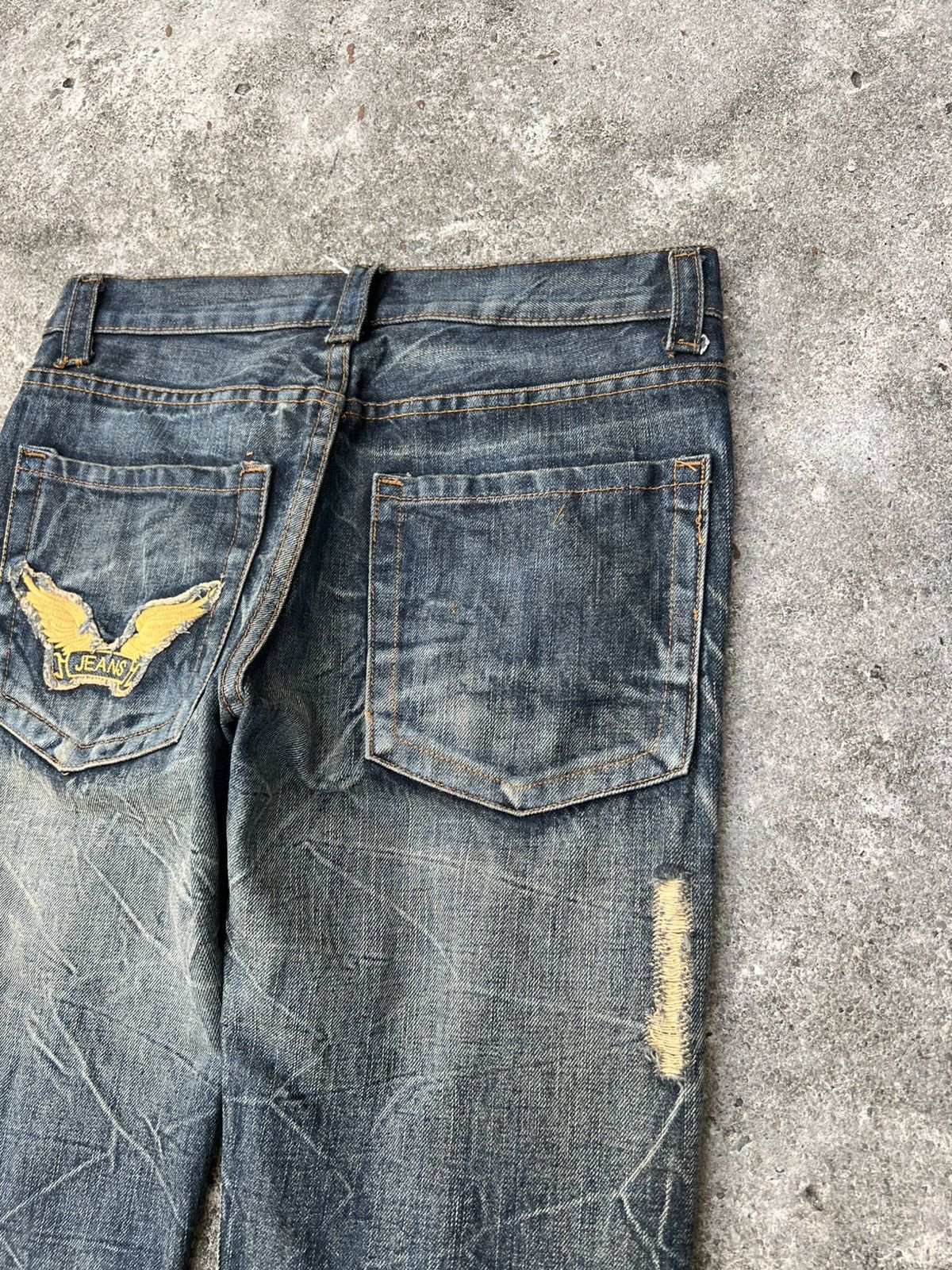 Vintage 💥Flare💥Japanese Brand Kui Distress Jeans Very Rare Size US 30 / EU 46 - 18 Thumbnail