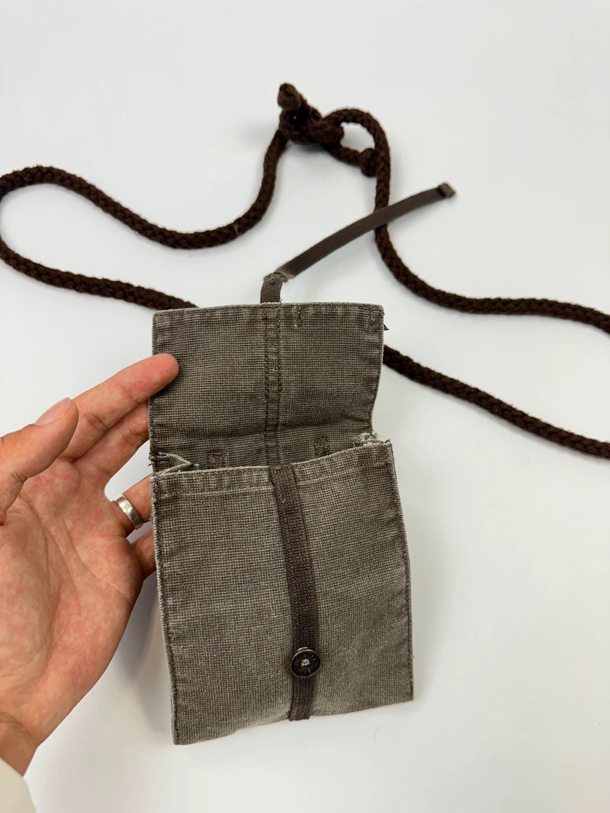 Marithe + Francois Girbaud Marithé + François Girbaud 90’s Brown Canvas Pouch Bag Size ONE SIZE - 11 Thumbnail