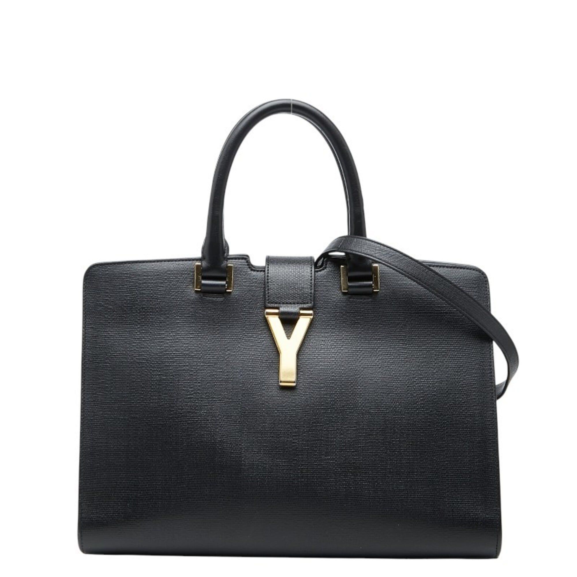 Saint Laurent Paris Saint Laurent Cabas Chic Handbag Shoulder Bag 400660 Black Leather Women's SAINT LAURENT Size ONE SIZE - 1 Thumbnail