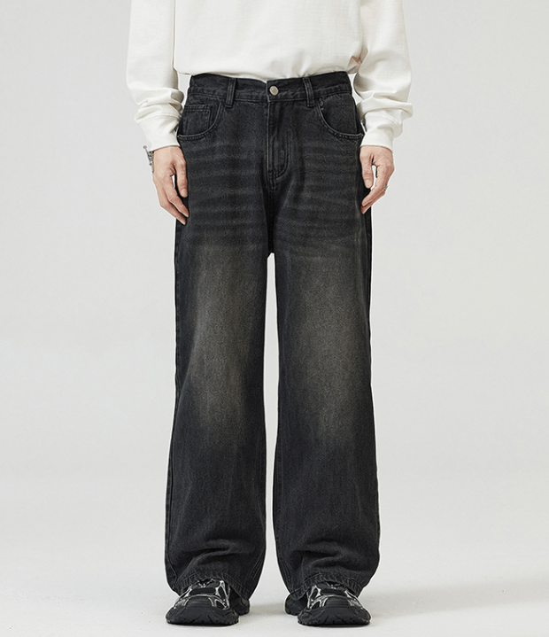 Japanese Brand × Jean Distressed loose wide-leg washed baggy jeans Size US 32 / EU 48 - 1 Thumbnail