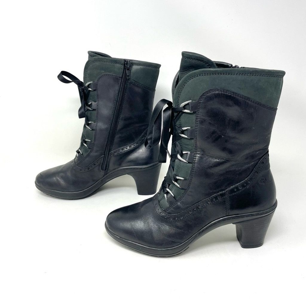 JOSEF SEIBAL Josef Seibel Vivien Black Leather Victorian Boots Size 37 Size US 7 / IT 37 - 4 Thumbnail